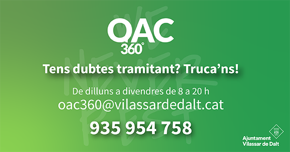 OAC 360. Servei d'assistència en la tramitació en línia