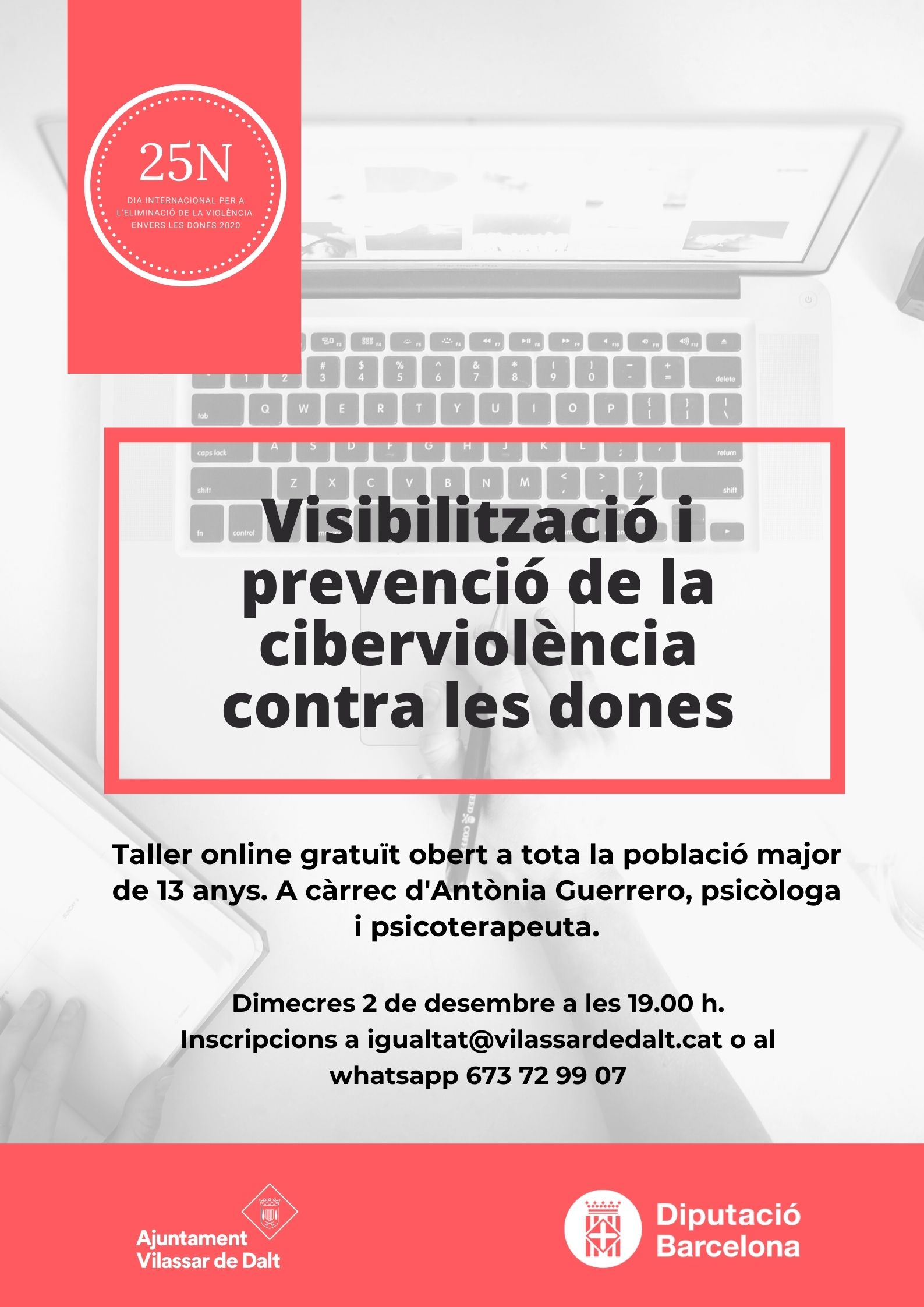 25N. Taller: Visibilitzaci&oacute; i prevenci&oacute; de la ciberviol&egrave;ncia contra les dones