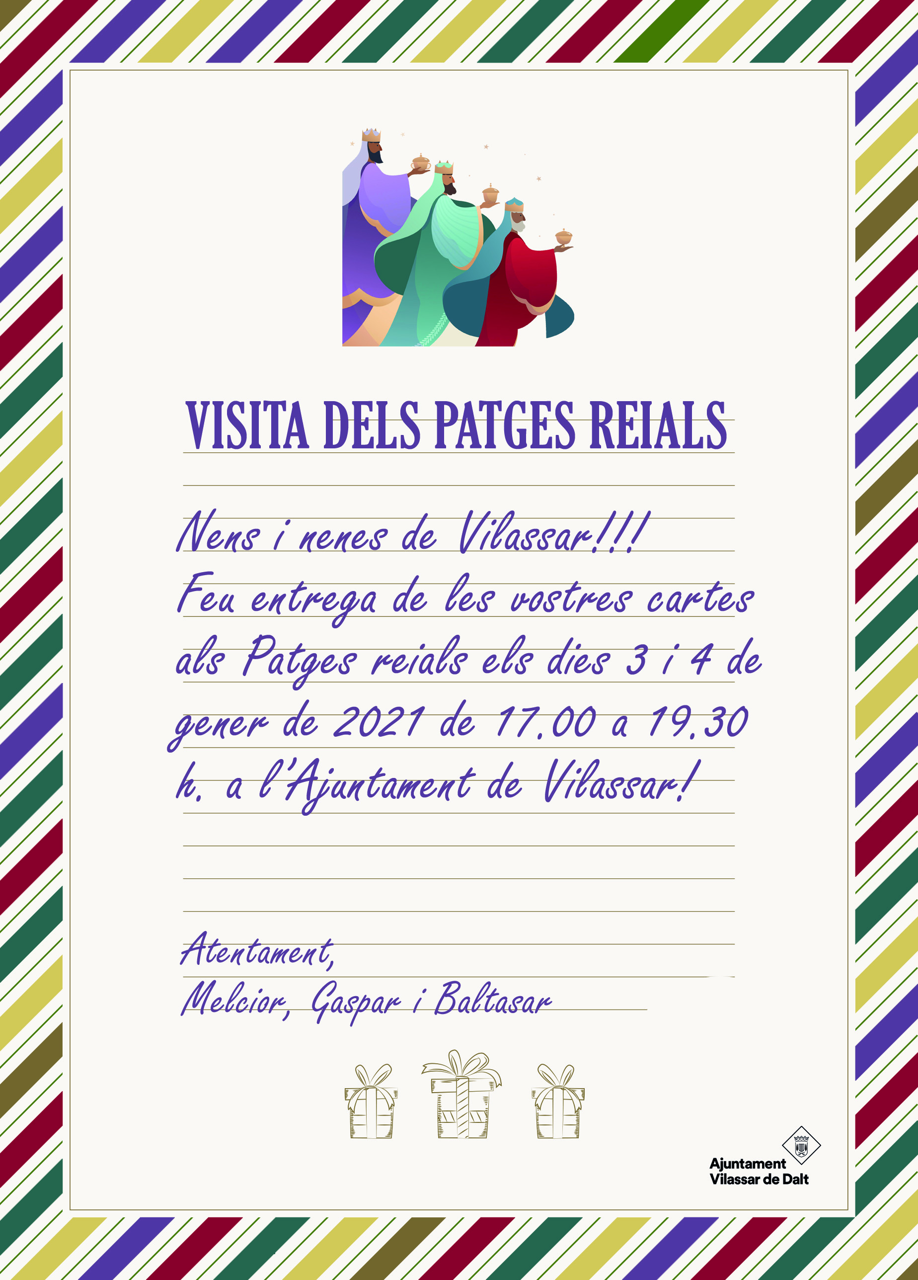 Visita dels Patges reials i entrega de cartes