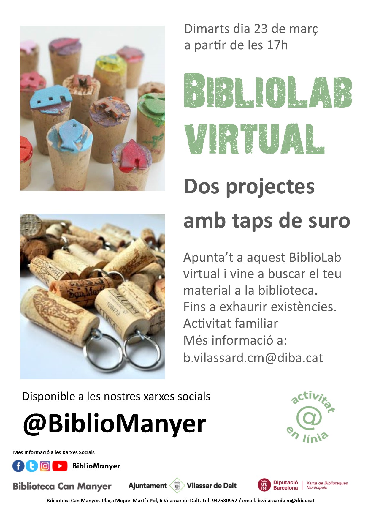 Bibliolab virtual: Dos projectes amb taps de suro