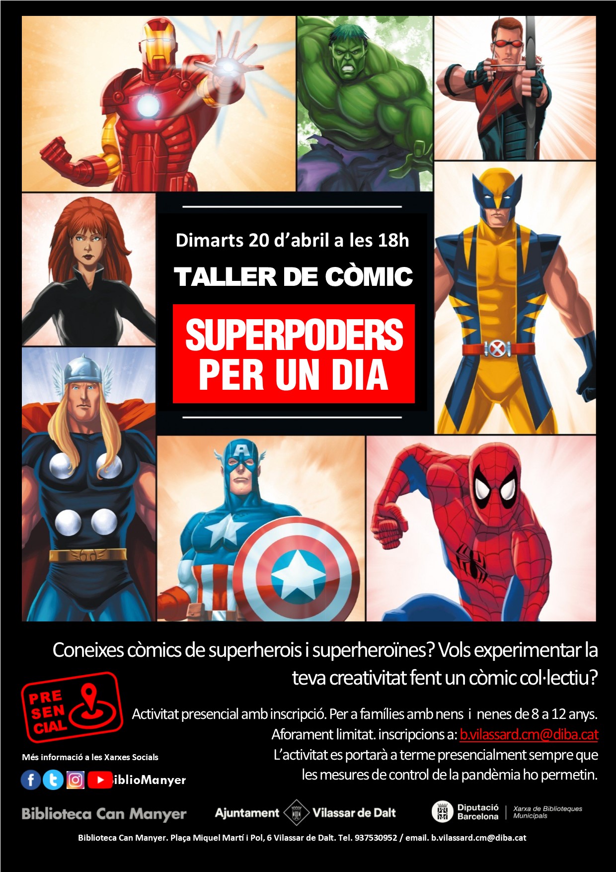 Taller de c&ograve;mic: Superpoders per un dia