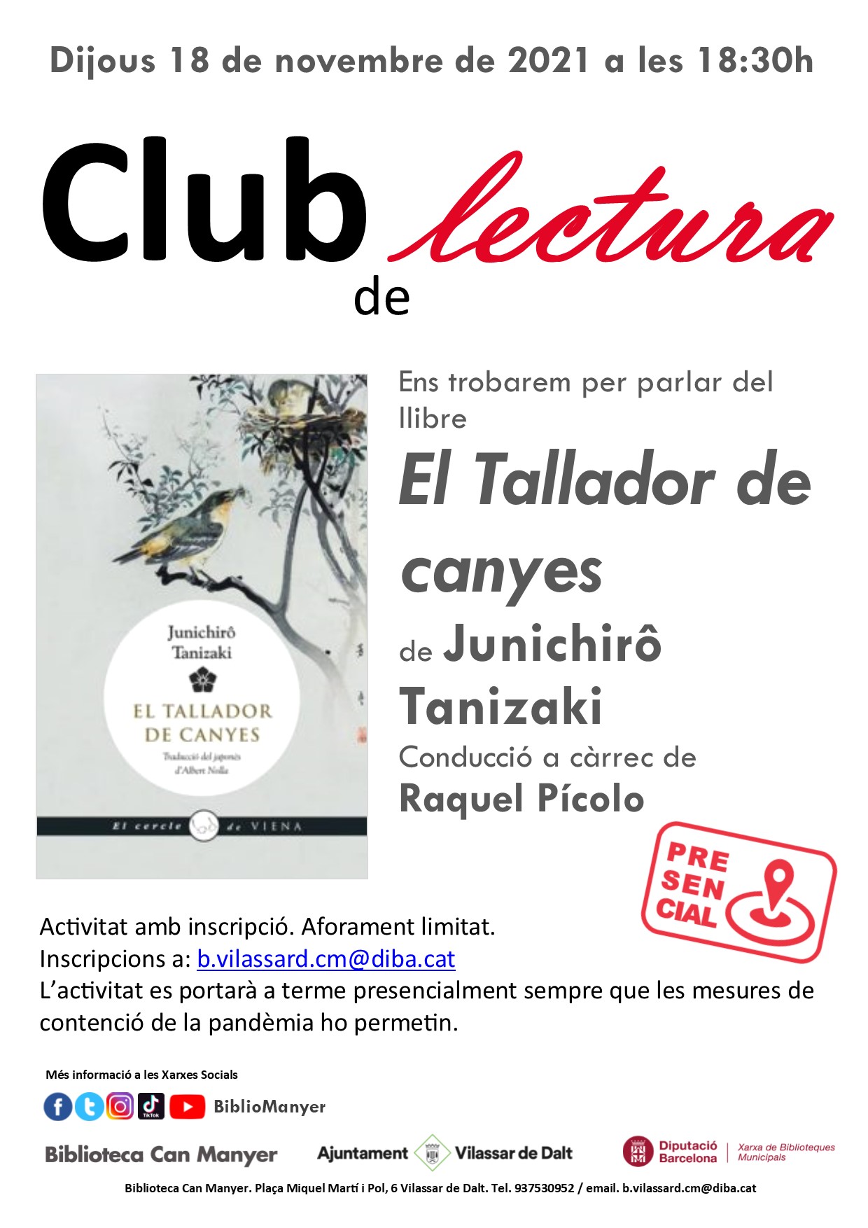 Club de lectura: El Tallador de canyes