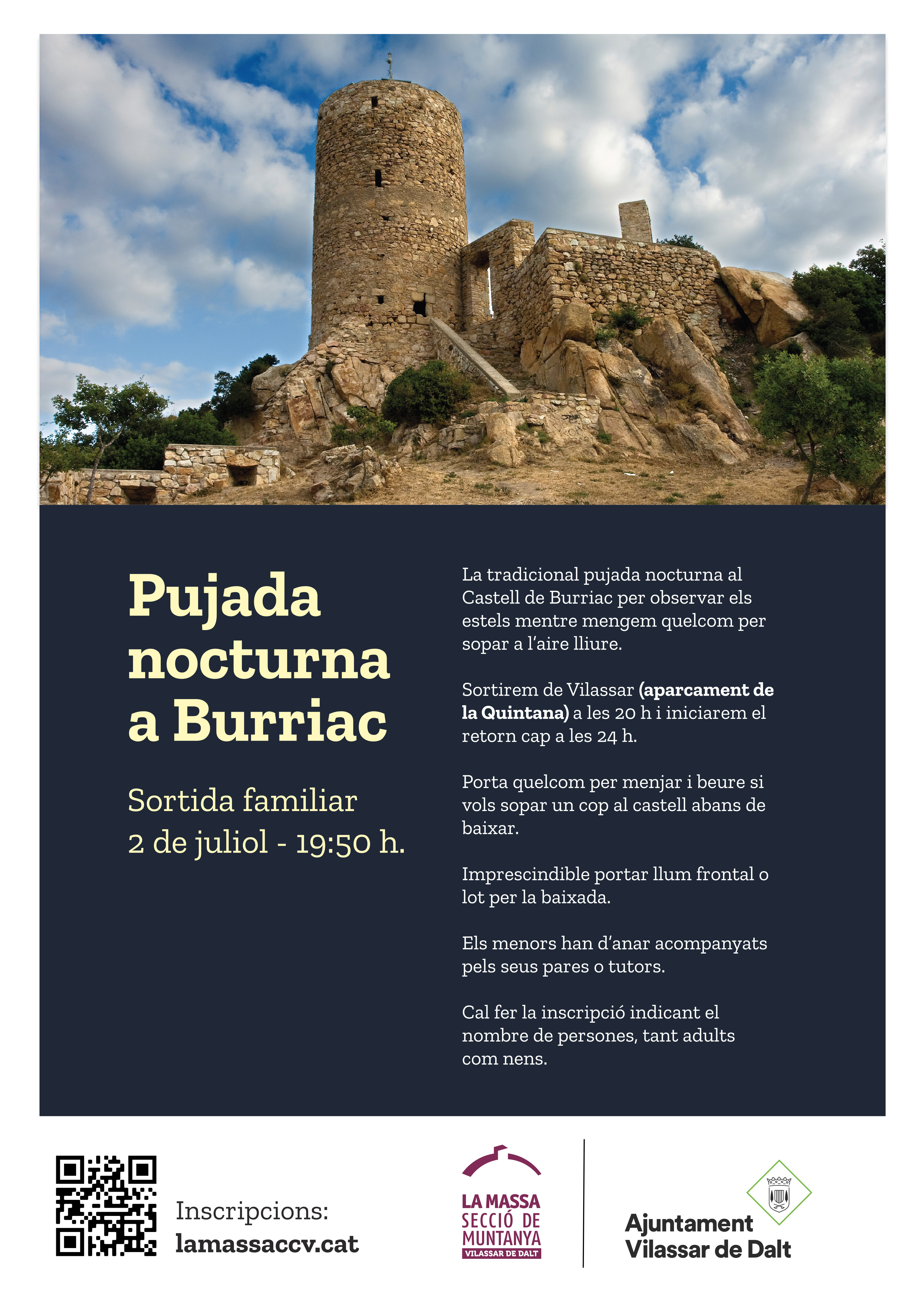 Pujada nocturna a Burriac