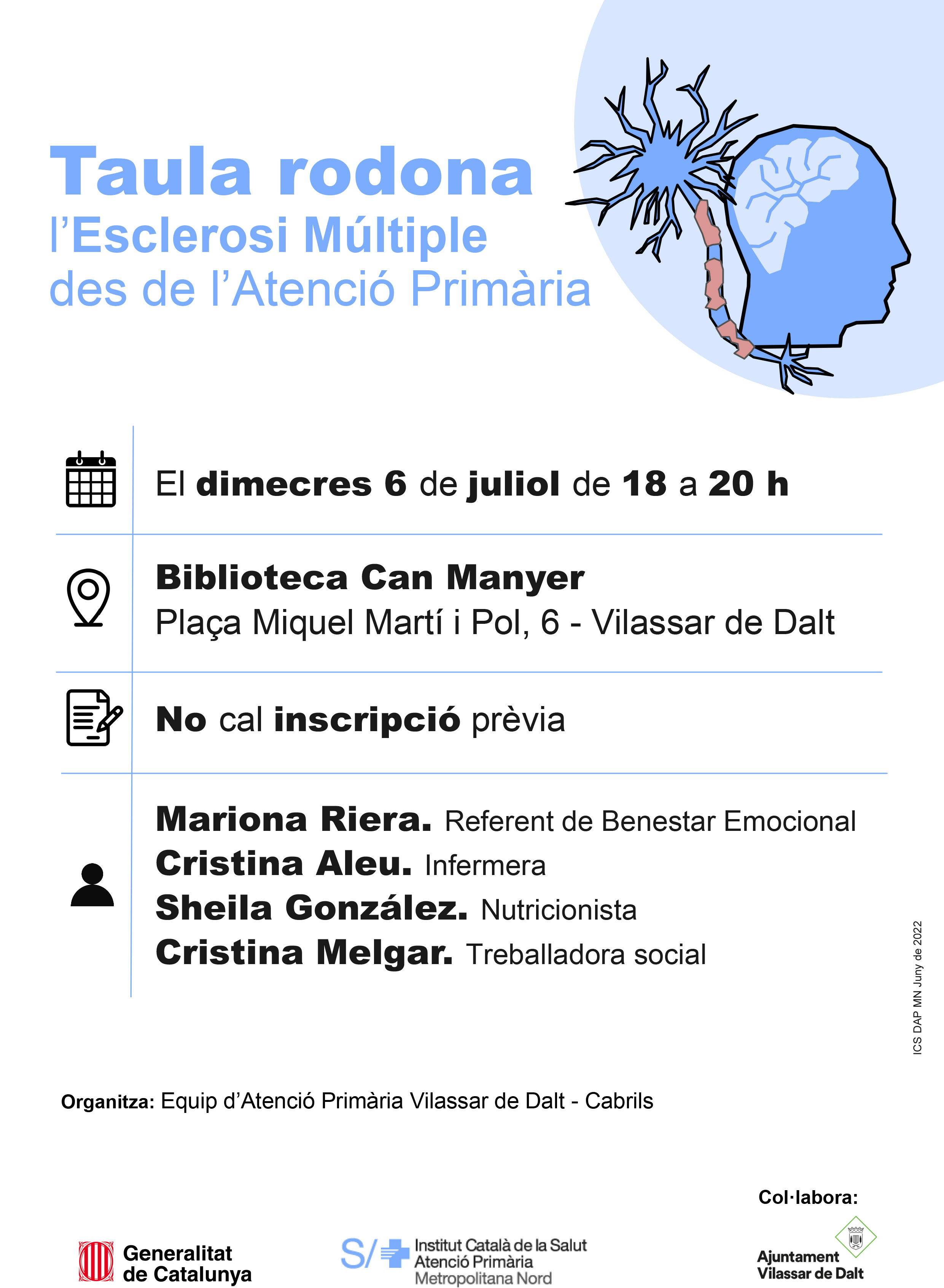 Taula rodona: L'esclerosi múltiple des de l'Atenció primària