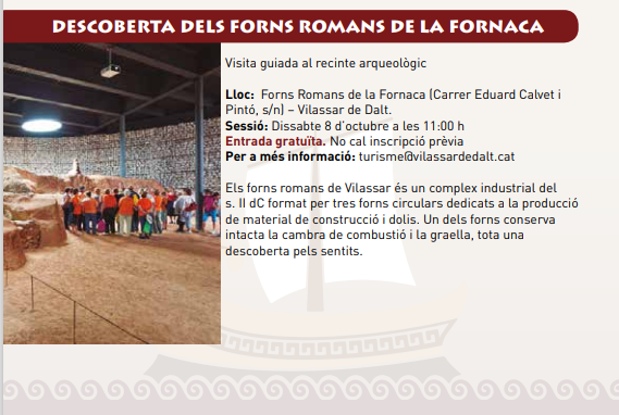 Visita guiada als Forns romans de la Fornaca