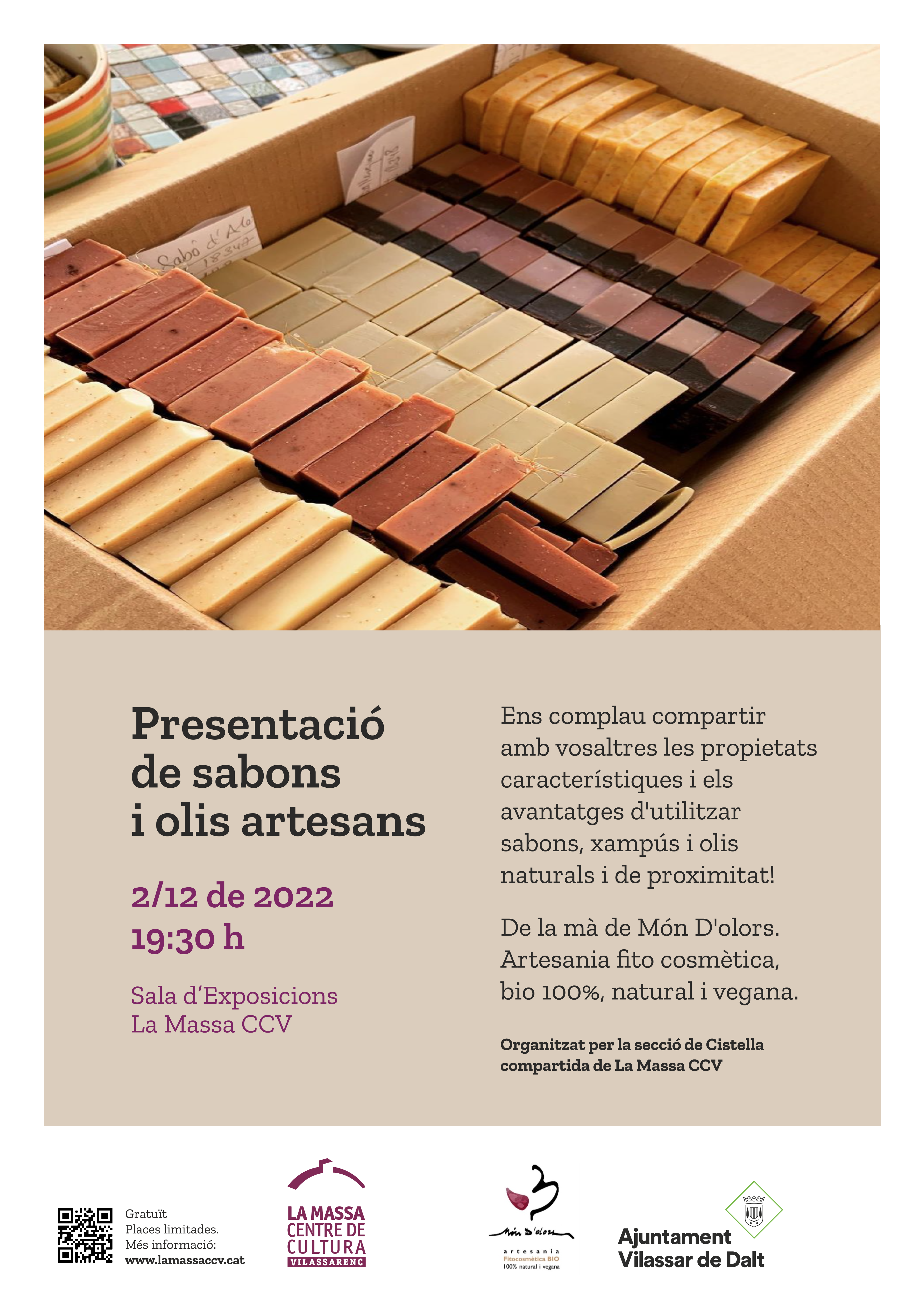 Presentació de sabons i olis artesans