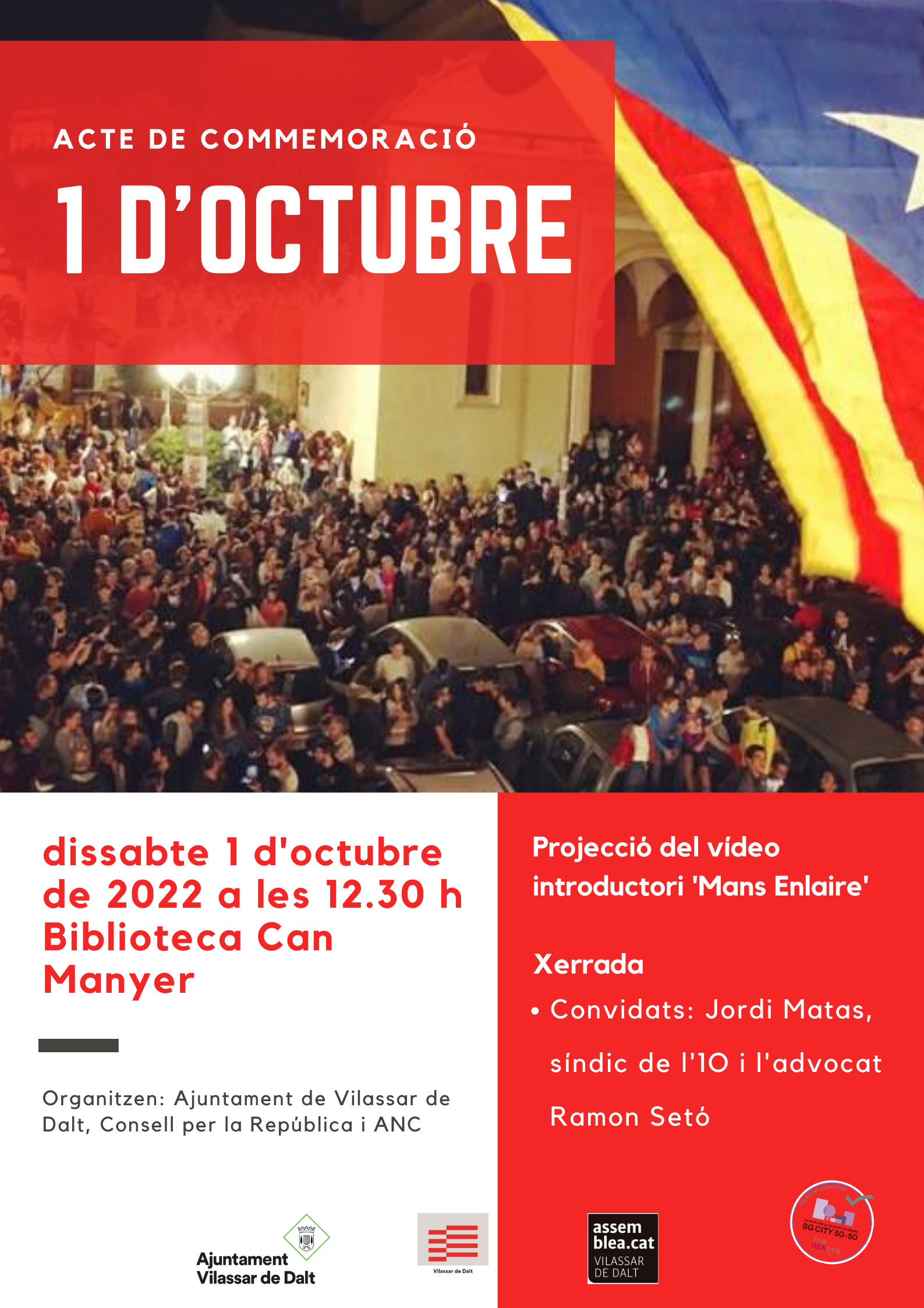 Acte de commemoració de l'1 d'Octubre
