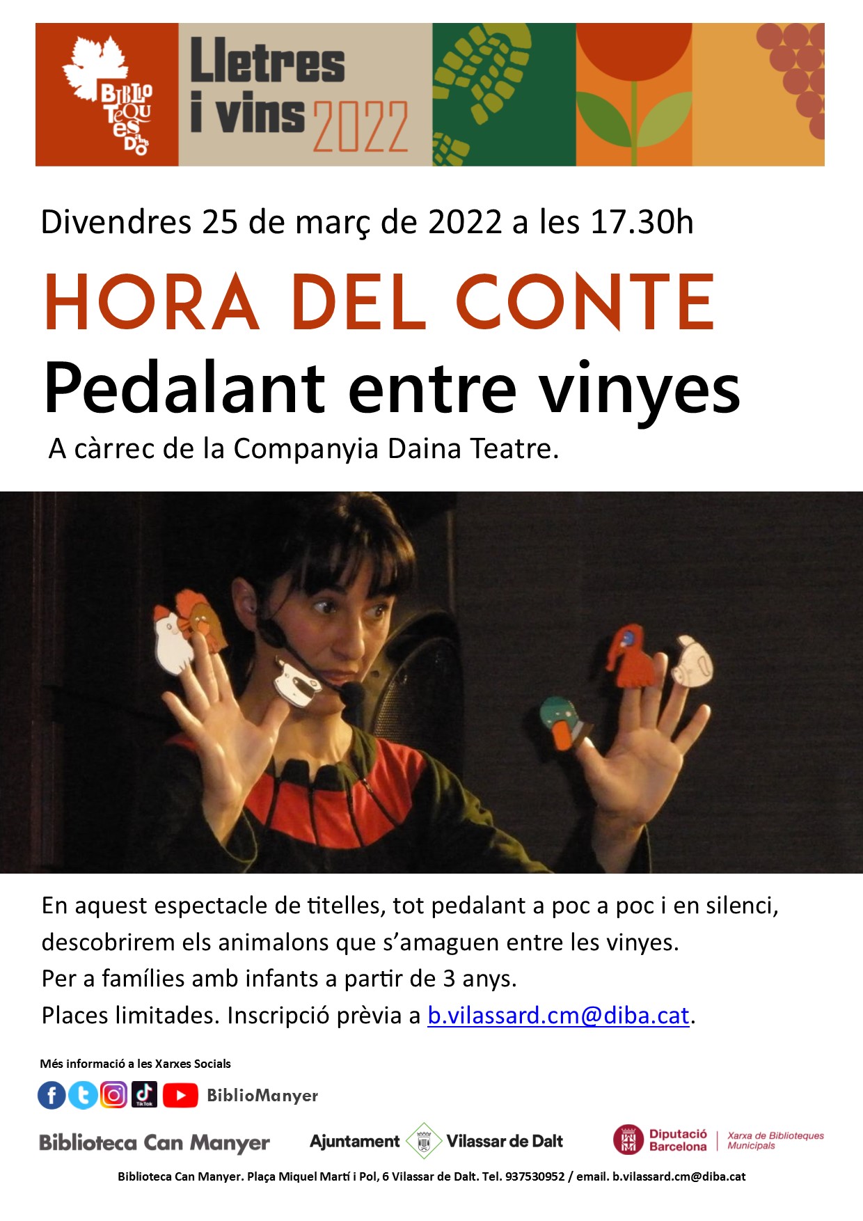 Hora del conte: Pedalant entre vinyes