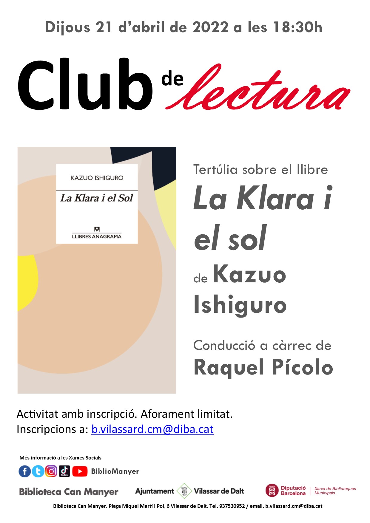 Club de lectura: La Klara i el sol