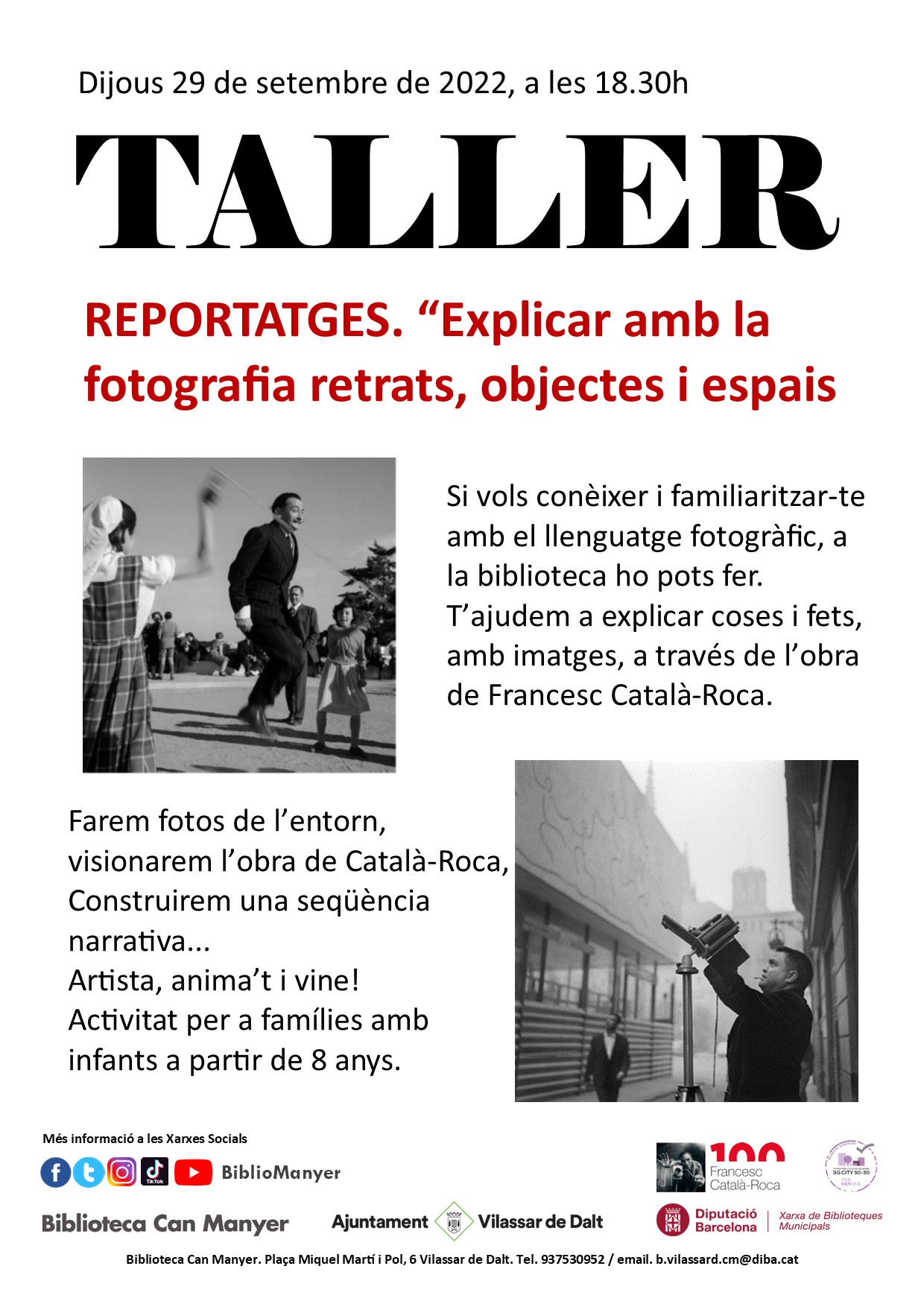 Taller: 'Reportatges. Explicar amb la fotografia retrats, objectes i espais