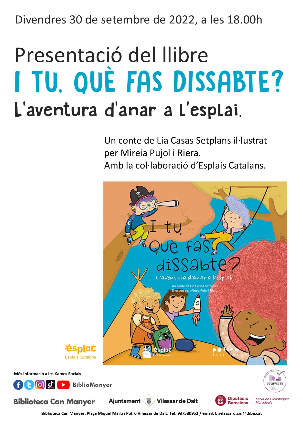 Presentació del llibre 'I tu, què fas dissabte?'