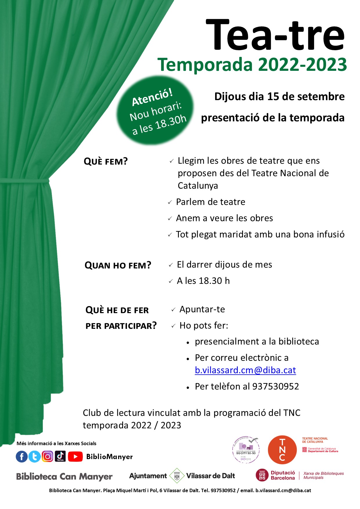 Tea-Tre 22-23. Presentació de la temporada