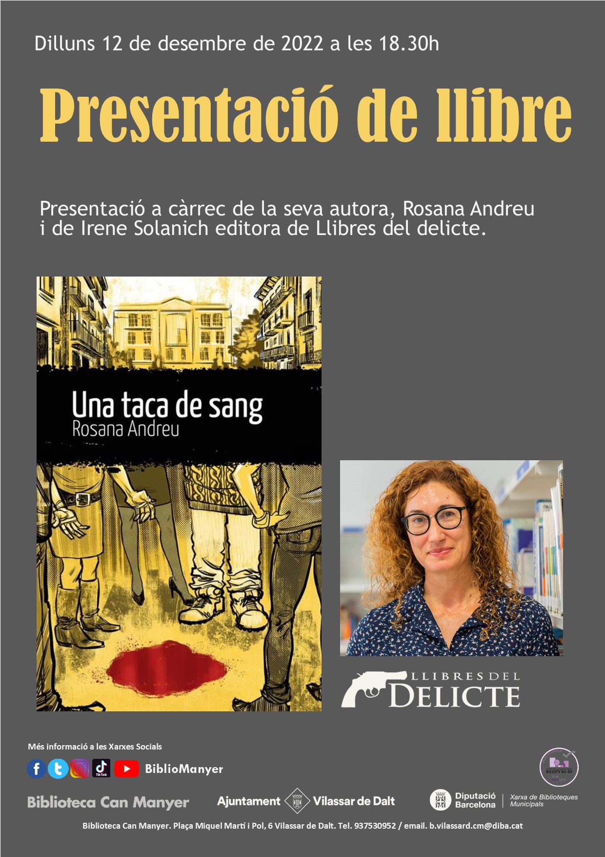Presentació del llibre 'Una taca de sang'