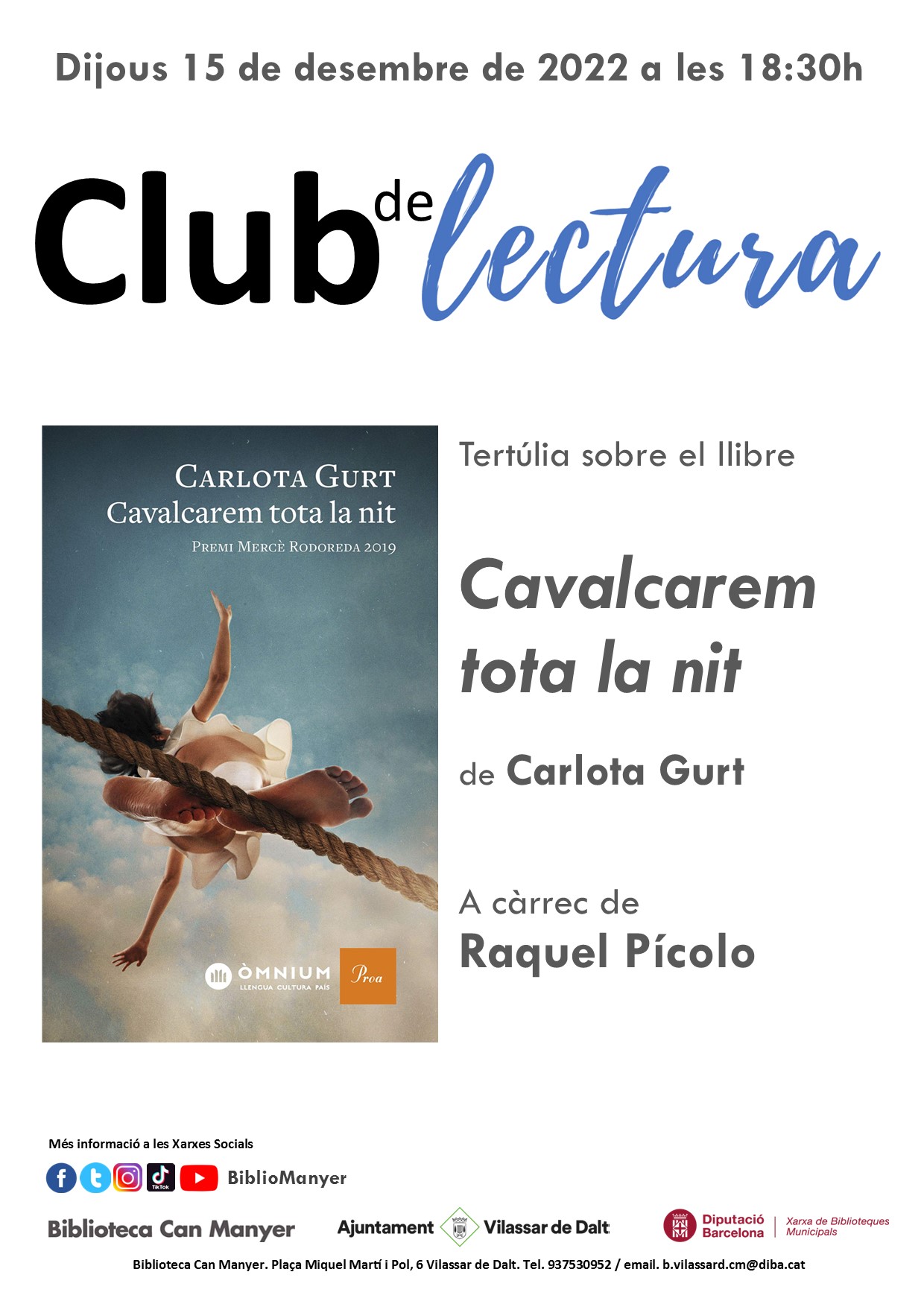 Club de lectura: Cavalcarem tota la nit