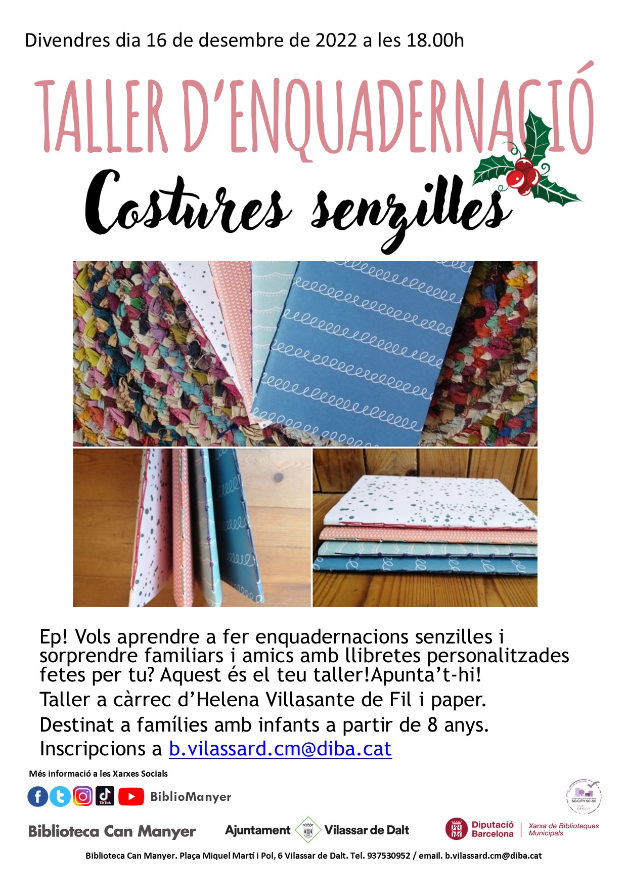 Taller d'enquadernacó infantil: Costures senzilles