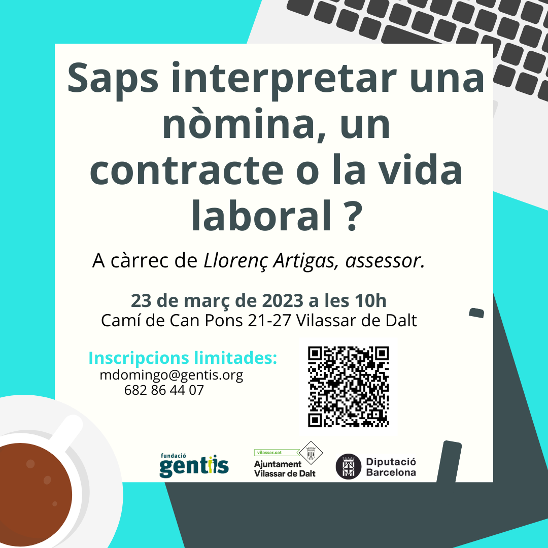Conferència 'Saps interpretar una nòmina, un contracte o la vida laboral?'