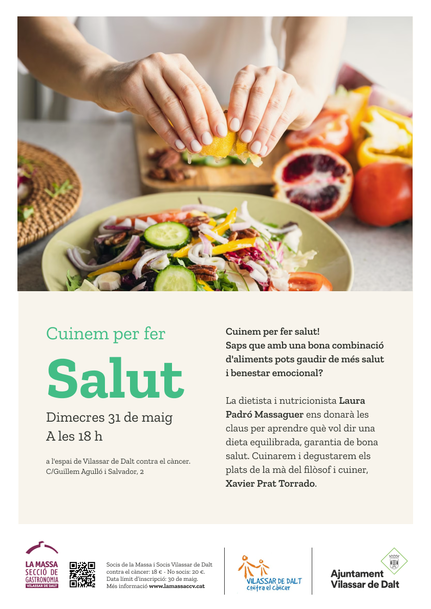 Taller gastronòmic: Cuinem per fer salut