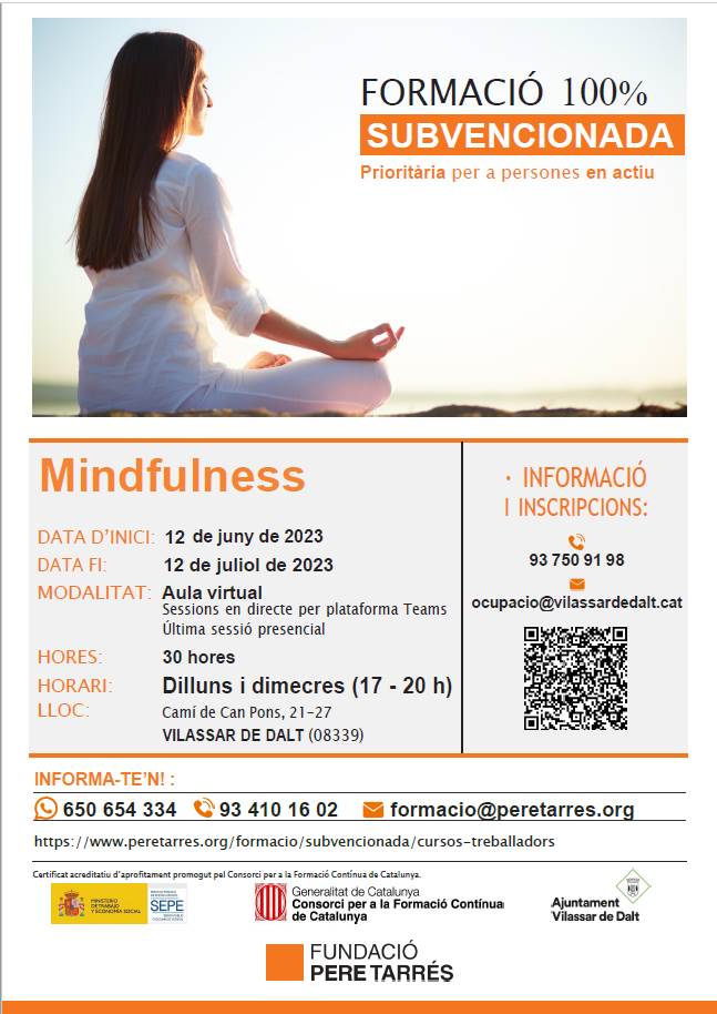 Formació subvencionada: Mindfulness