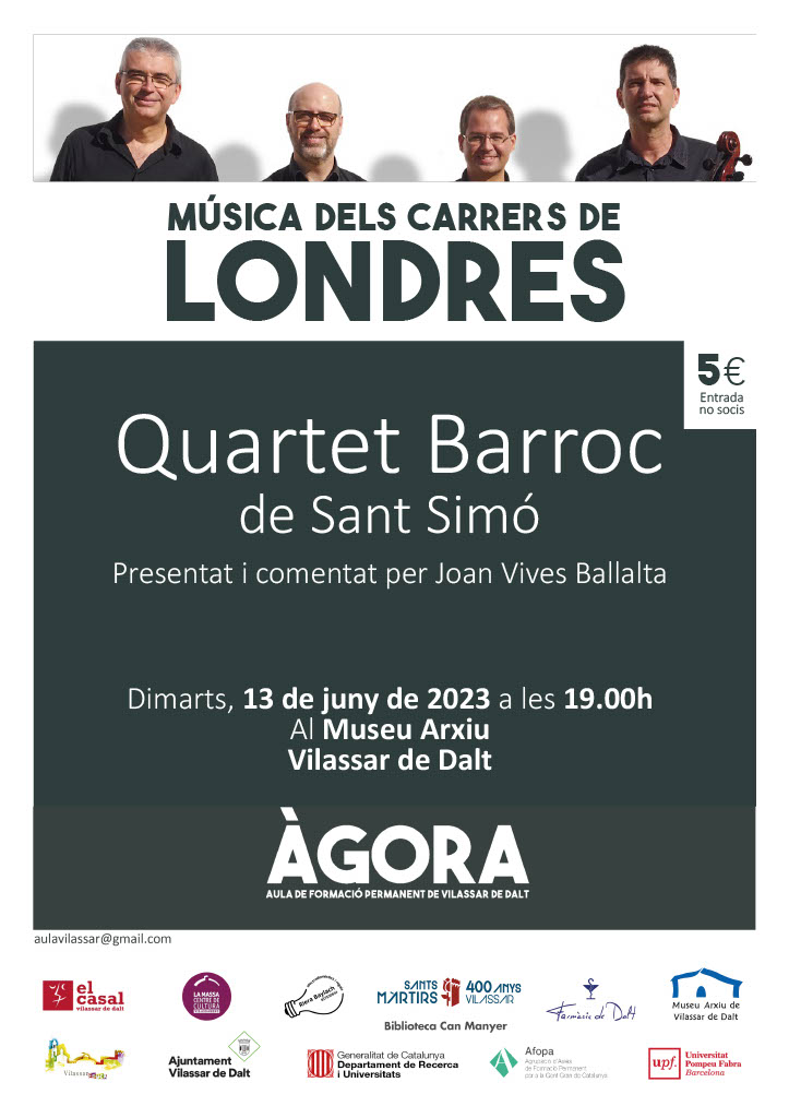 Àgora Vilassar: Música dels carrers de Londres en el temps de Händel