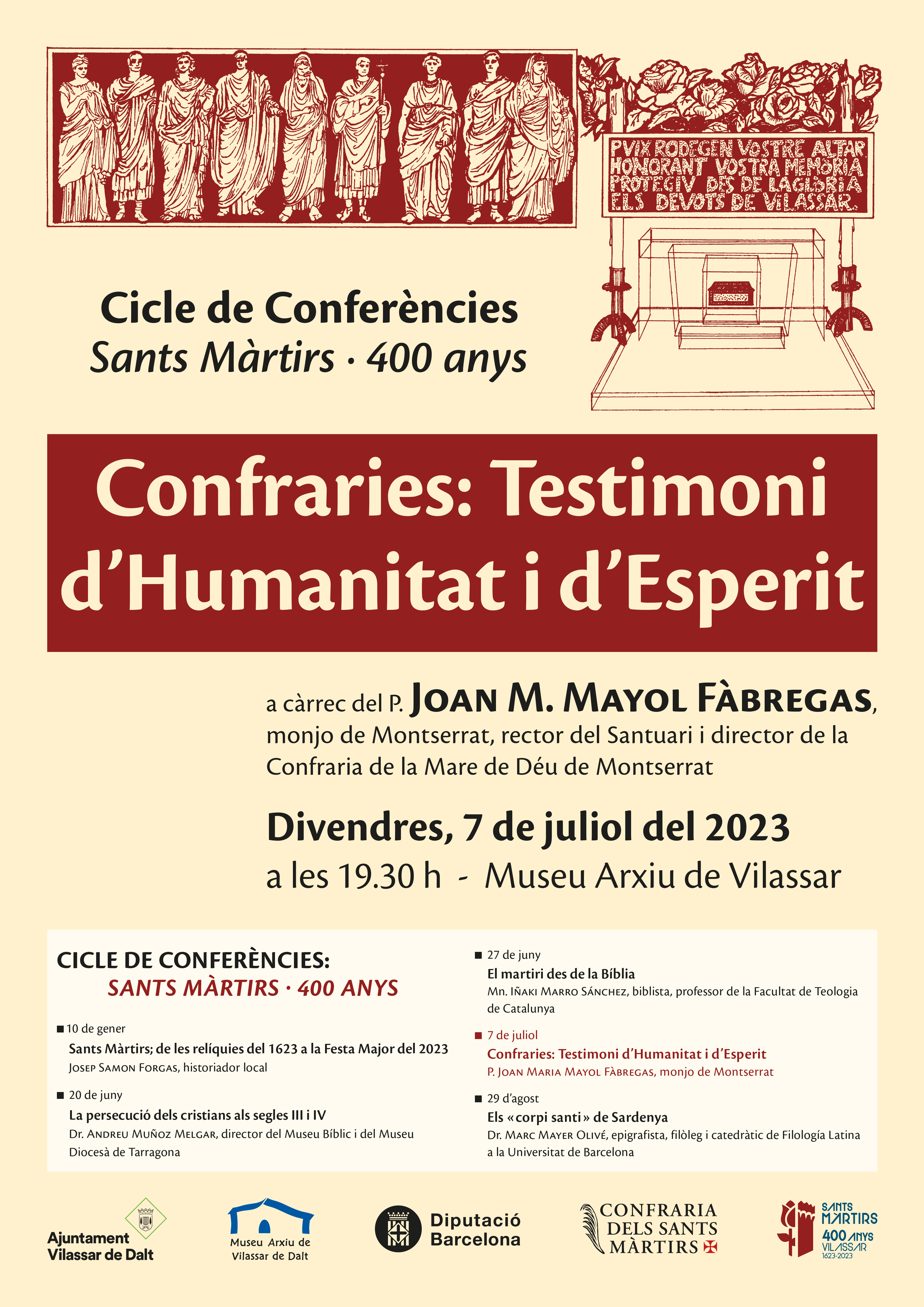 Conferència: Confraries, testimoni d'humanitat i d'esperit
