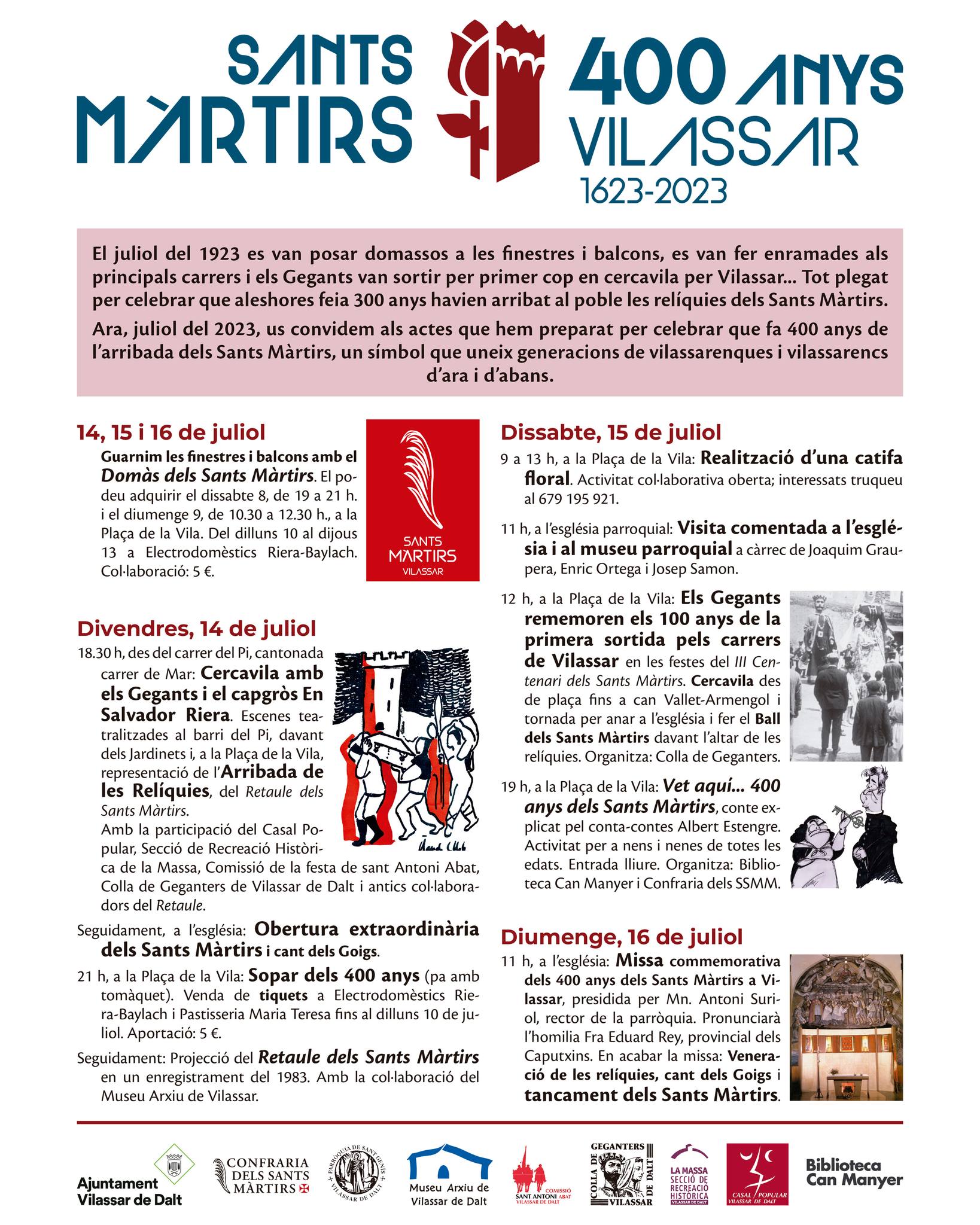 400 anys de Sants Màrtirs, 100 anys de gegants