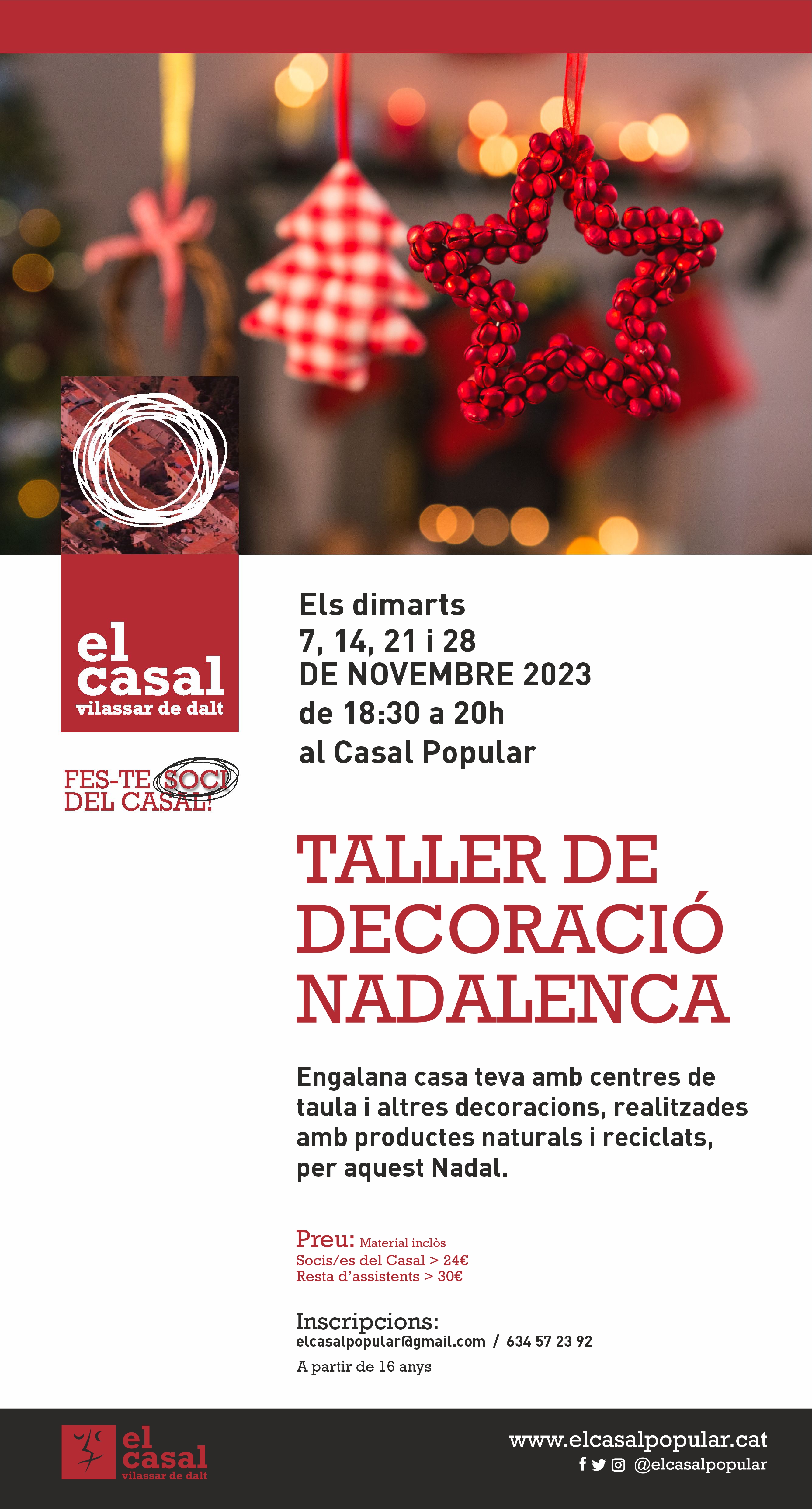 Taller de decoració nadalenca