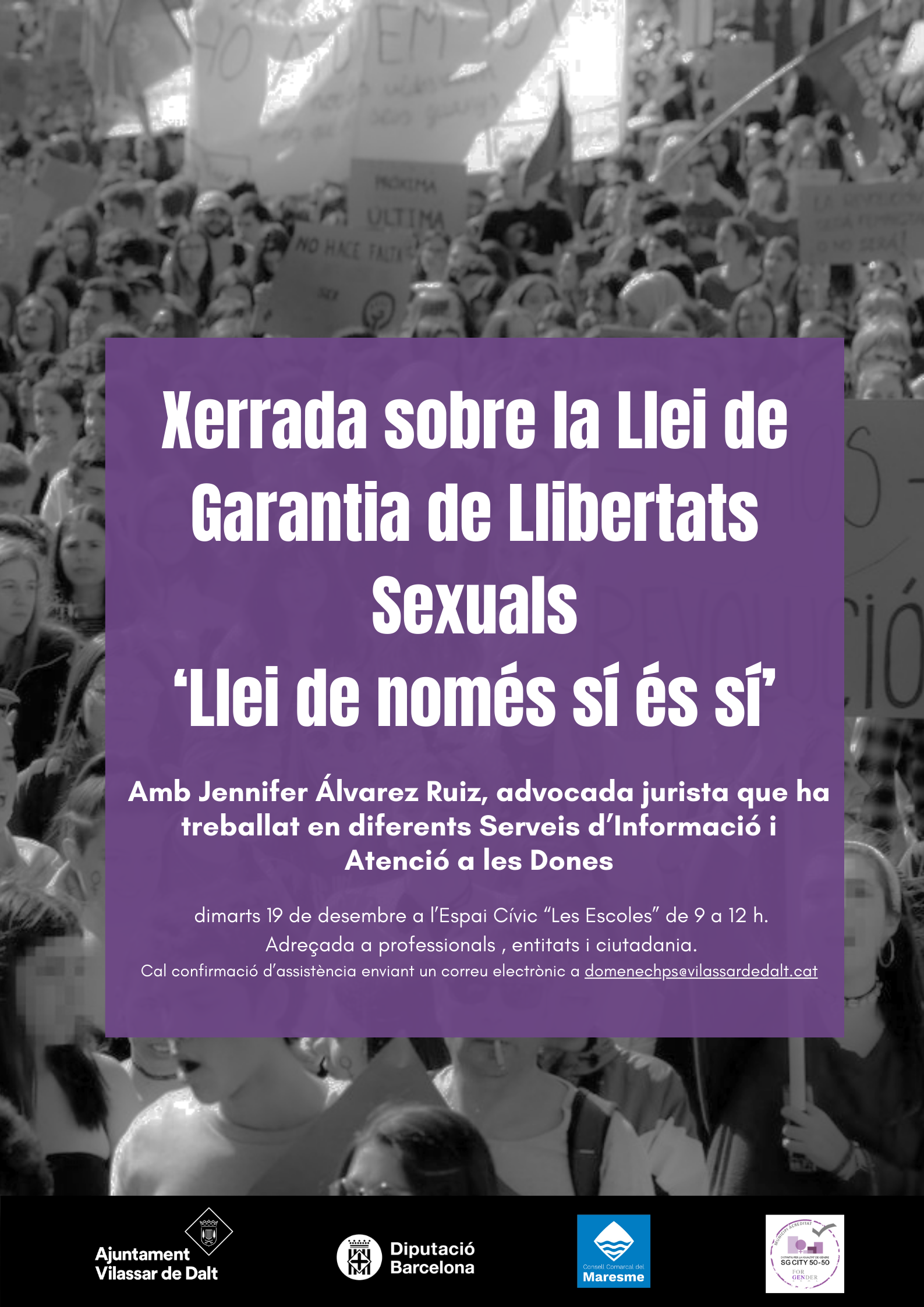 Xerrada sobre la Llei de Garantia de Llibertats Sexuals 'Llei de només sí és sí'
