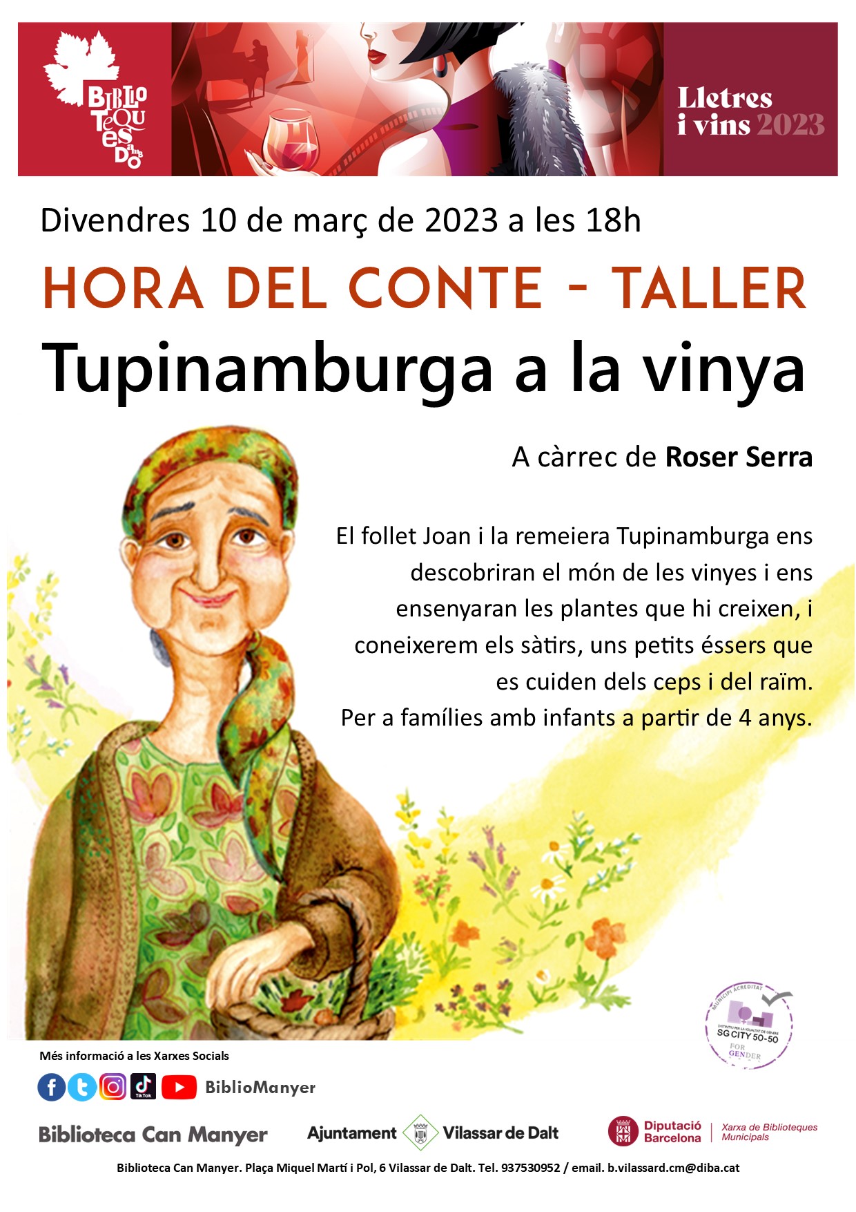 Hora del conte i taller: 'Tupinamburga i la vinya'