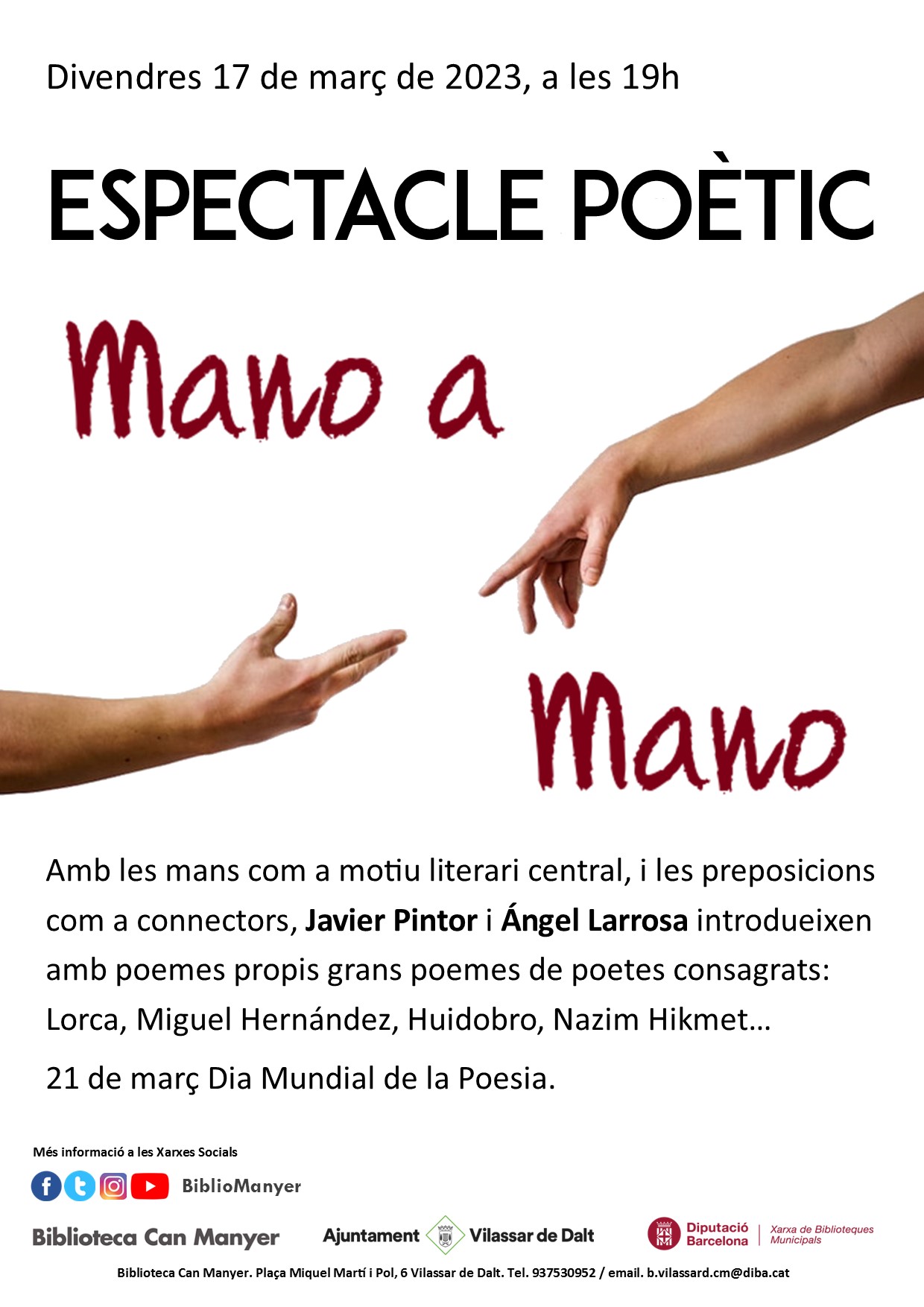 Espectacle poètic: 'Mano a mano'