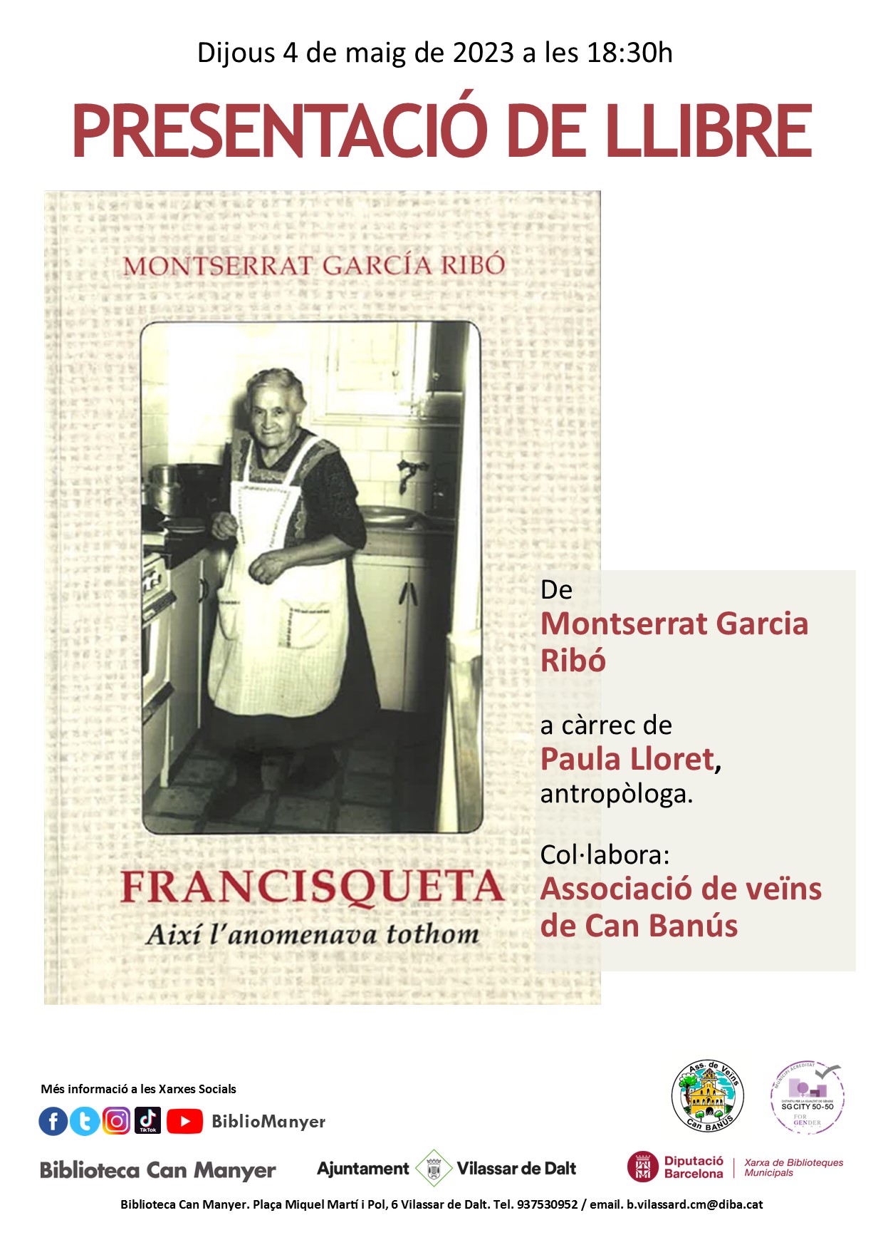 Presentació del llibre 'Francisqueta: així l'anomenava tothom'