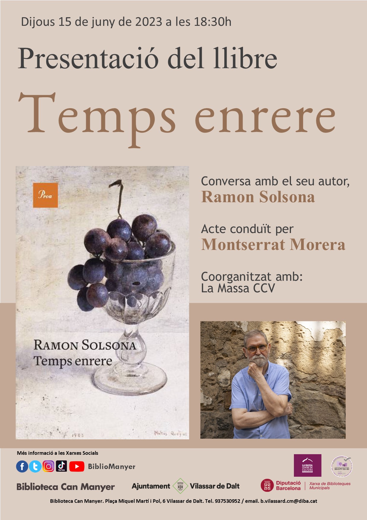 Presentació del llibre 'Temps enrere'