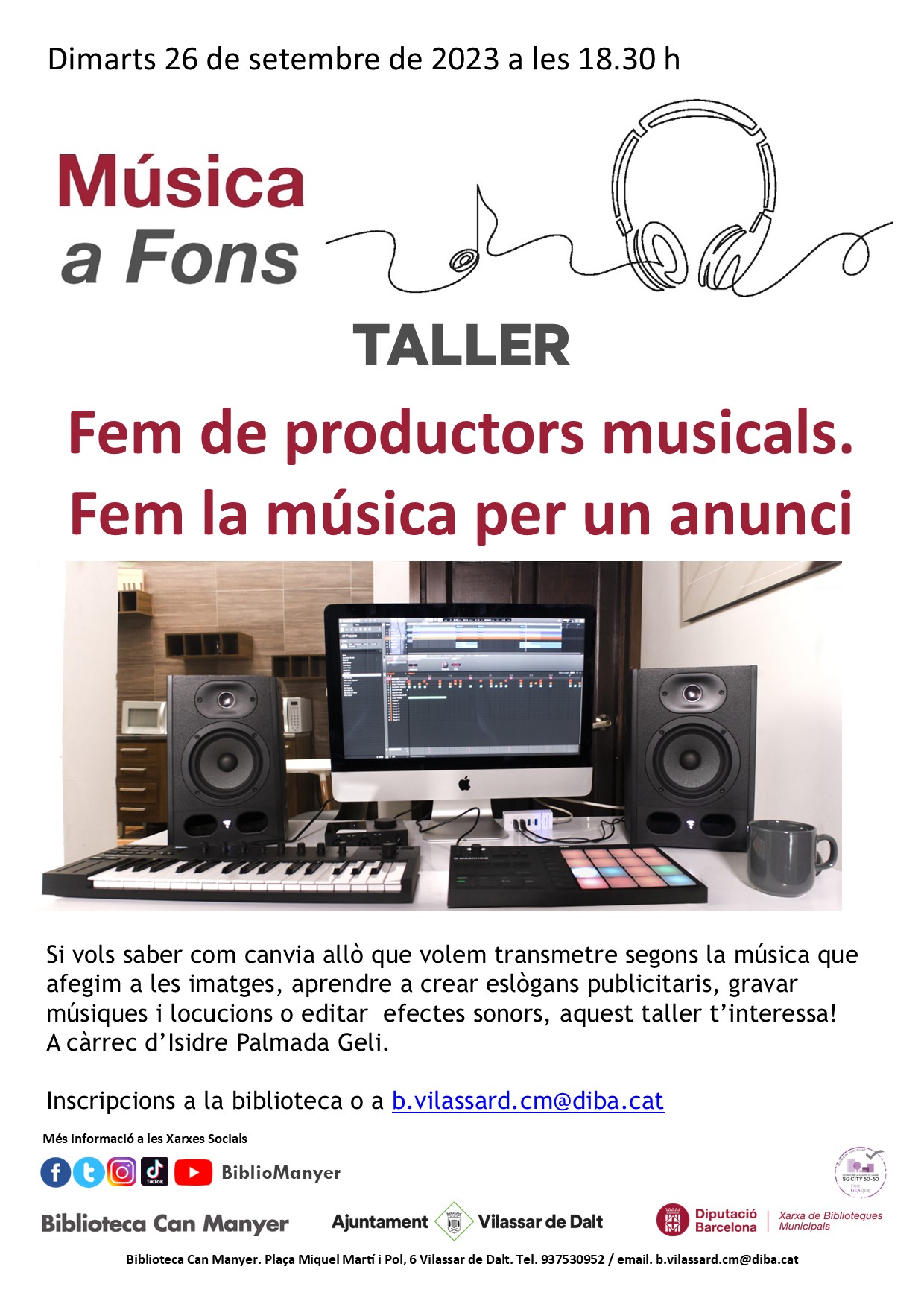 Taller 'Fem de productors musicals. Fem la música per un anunci'