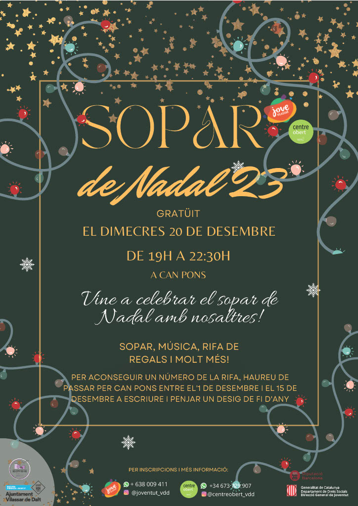 Sopar de Nadal de l'Espai Jove