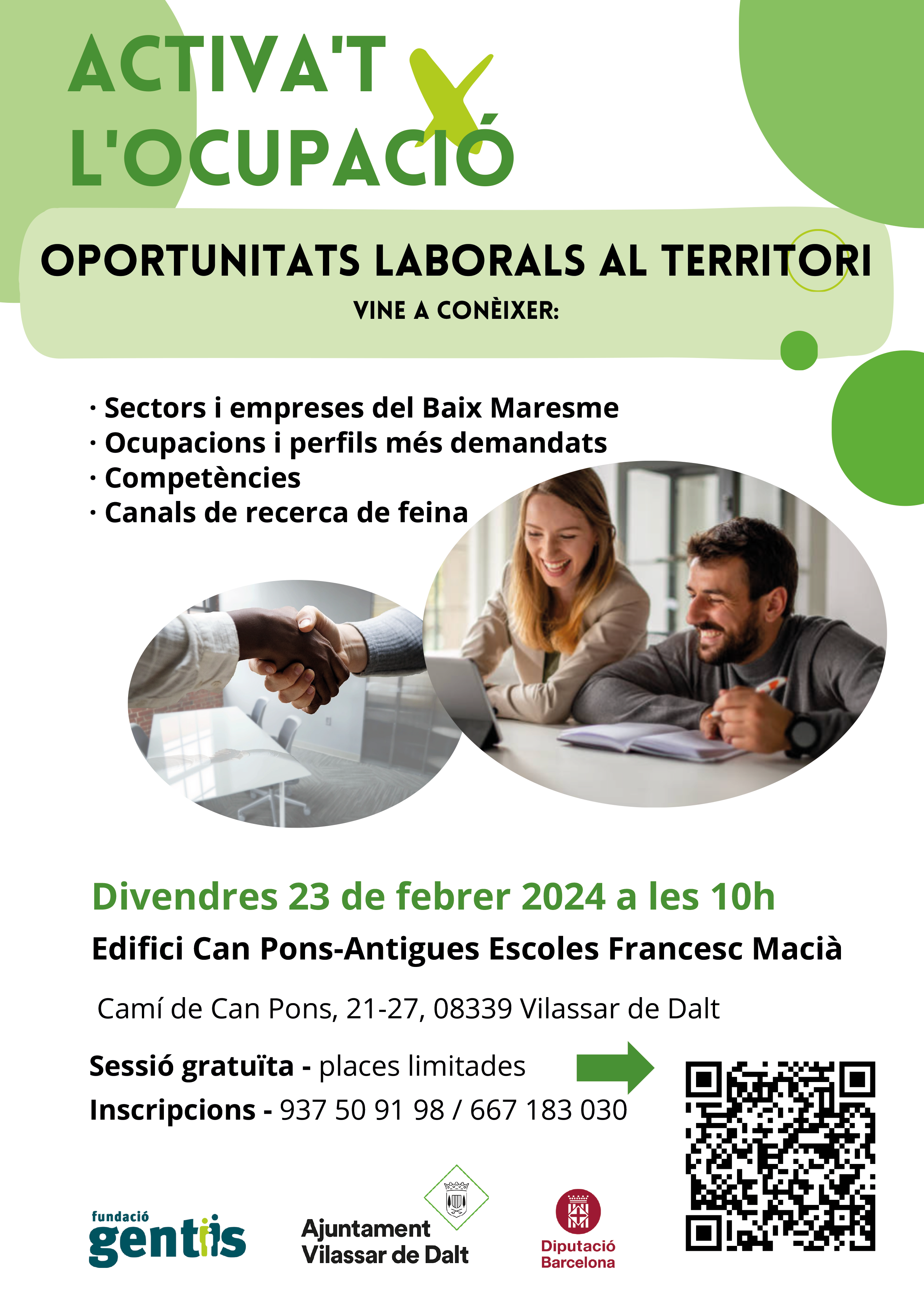 Activa't per l'ocupació: Oportunitats laborals al territori