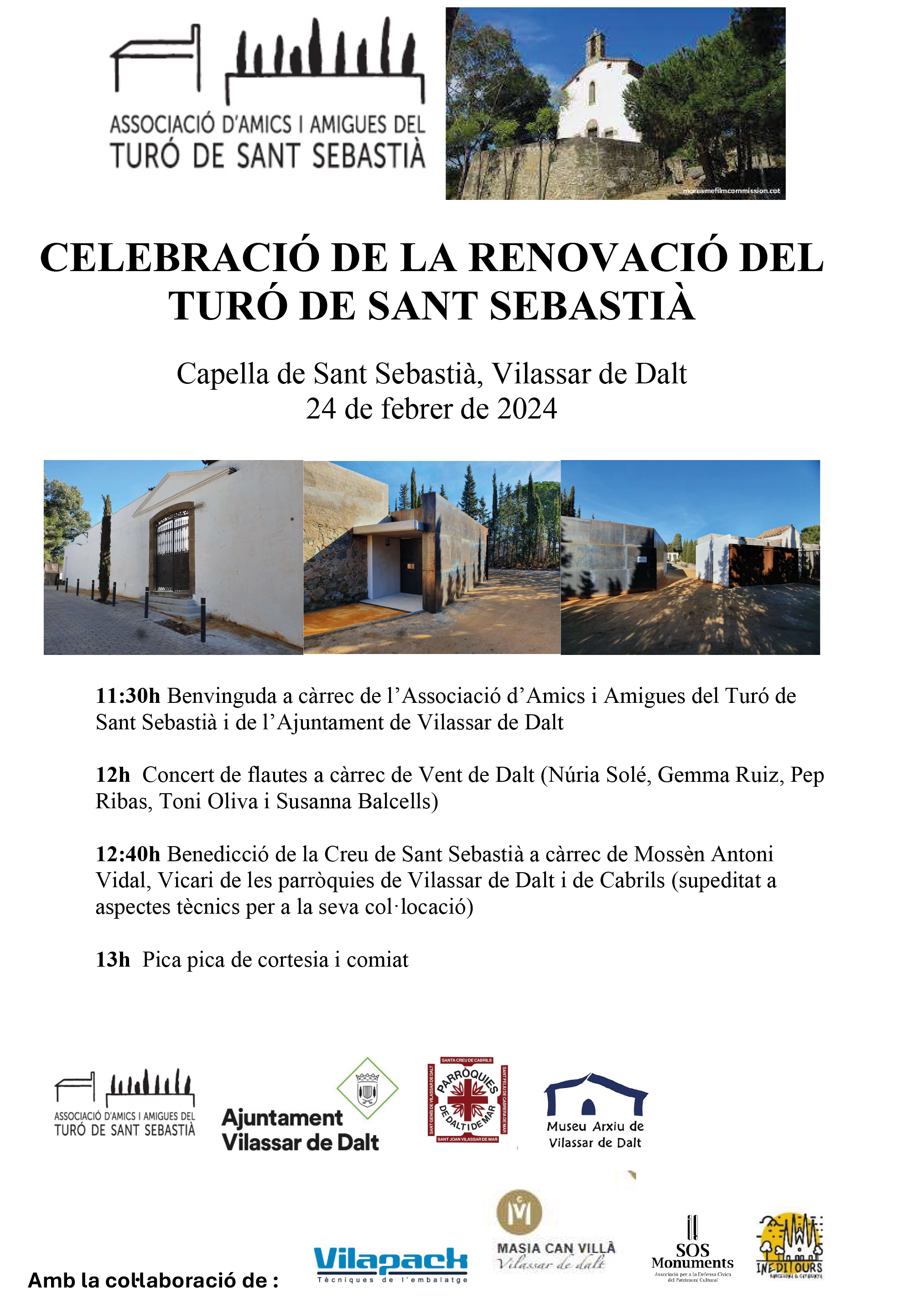 Celebració de la renovació del Turó de Sant Sebastià