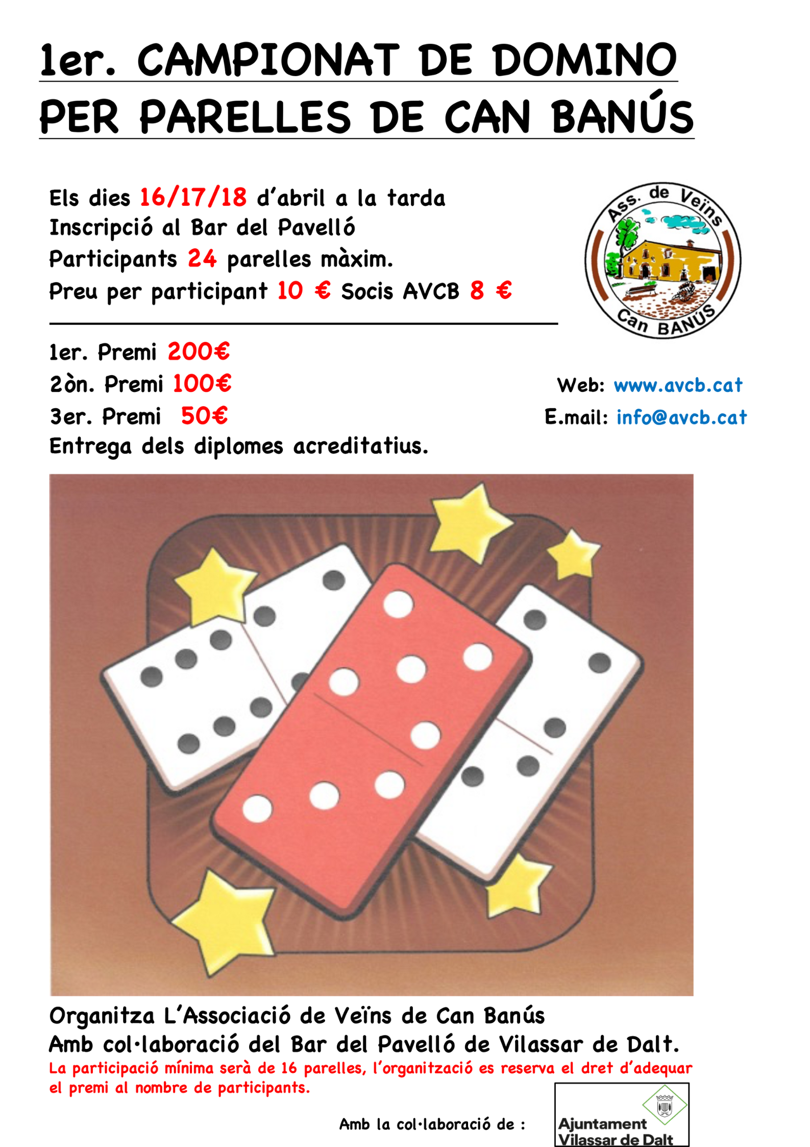 1r Campionat de dominó per parelles