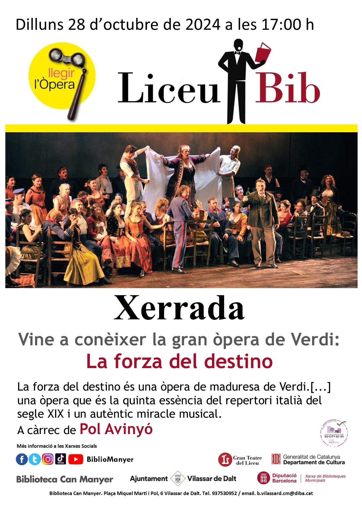 Xerrada 'Vine a conèixer la gran òpera de Verdi: La forza del destino'