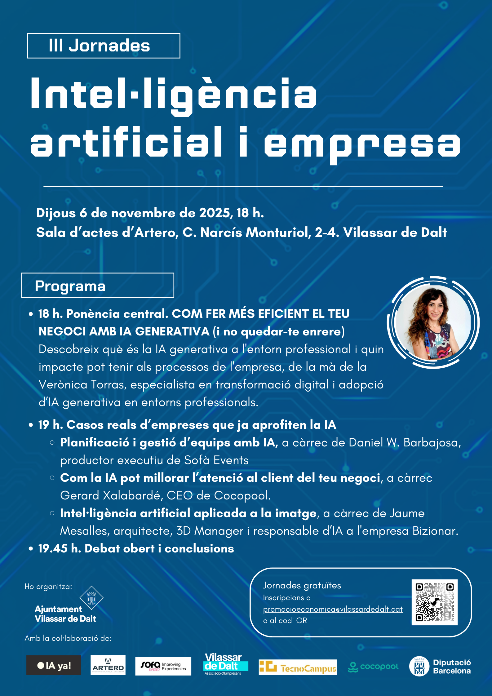Vilassar de Dalt acollirà les III Jornades empresarials titulades Intel·ligència artificial i empresa
