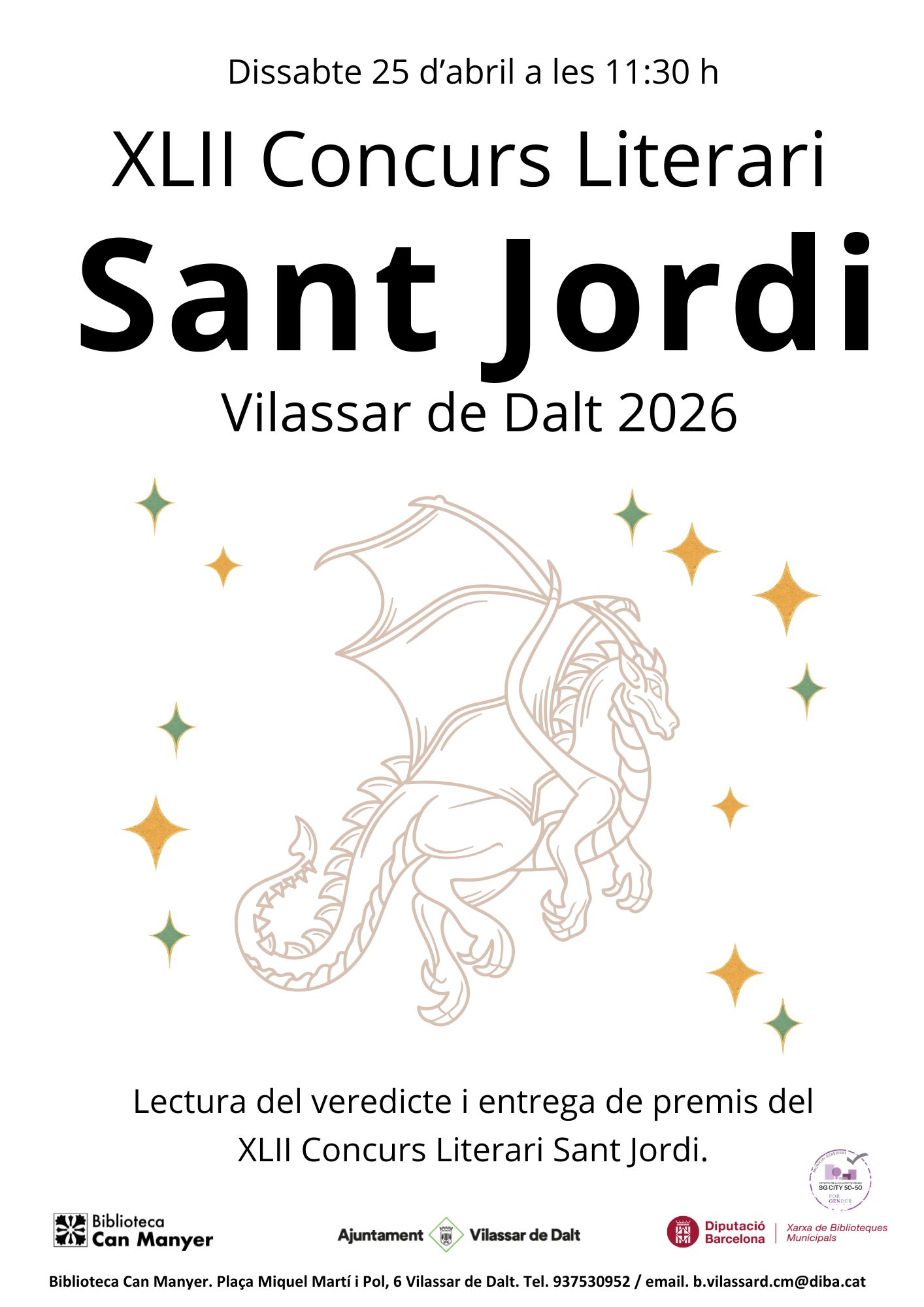 Entrega de premis del Concurs literari de Sant Jordi