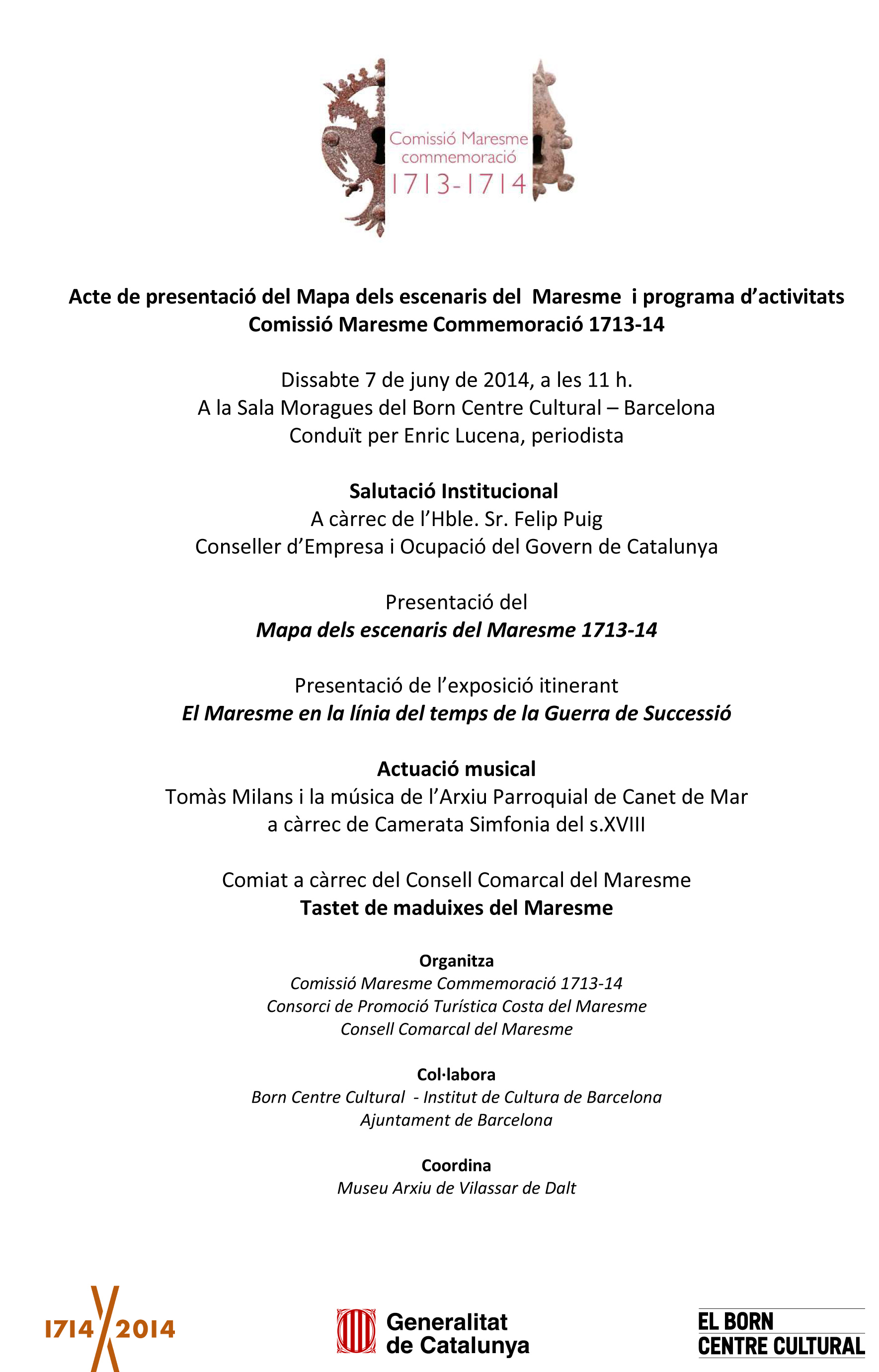 acte de presentació del Mapa dels escenaris del Maresme