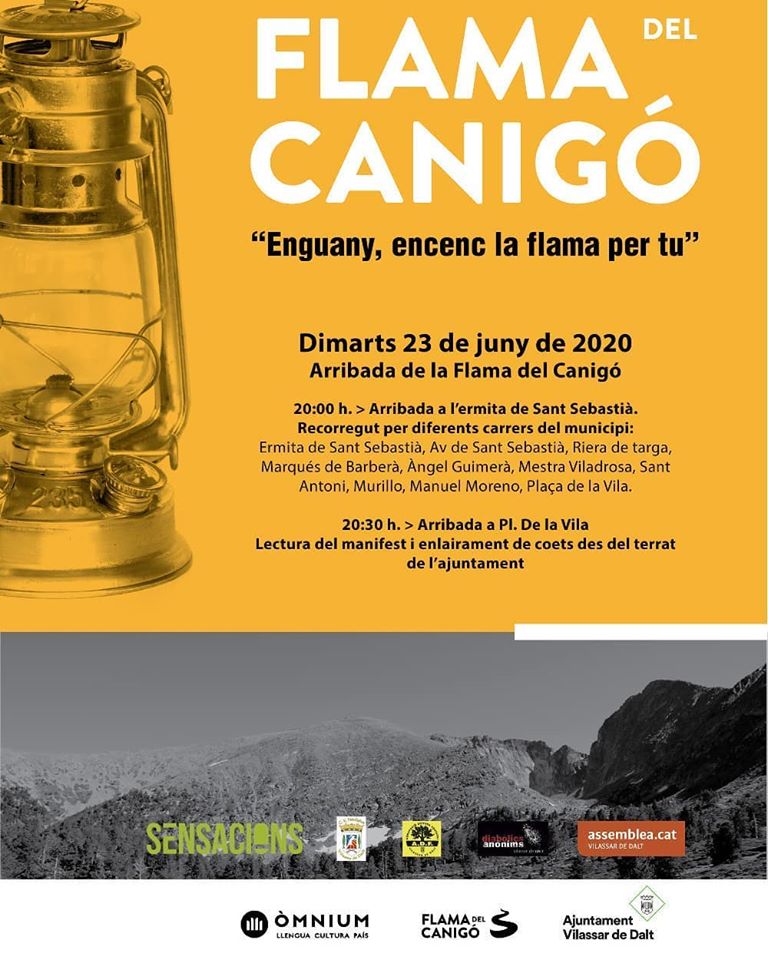 Cartell flama del Canigó