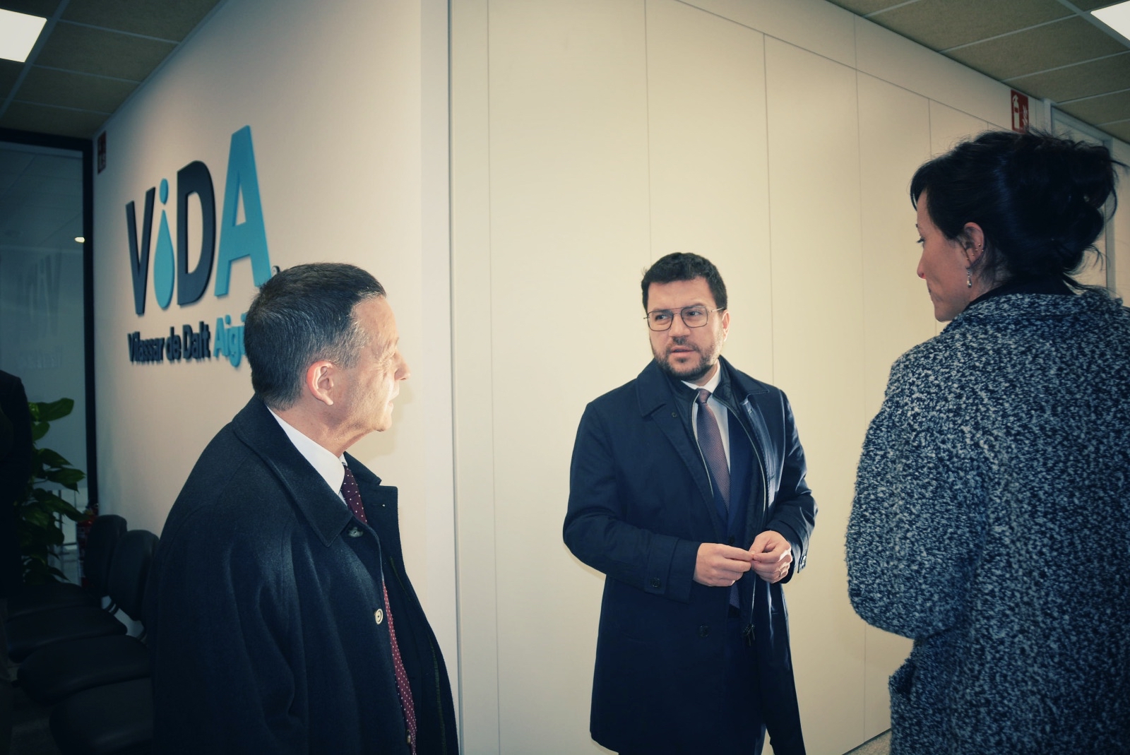  El president de la Generalitat, Pere Aragonès, inaugura la nova empresa de l'aigua de Vilassar de Dalt i les seves oficines