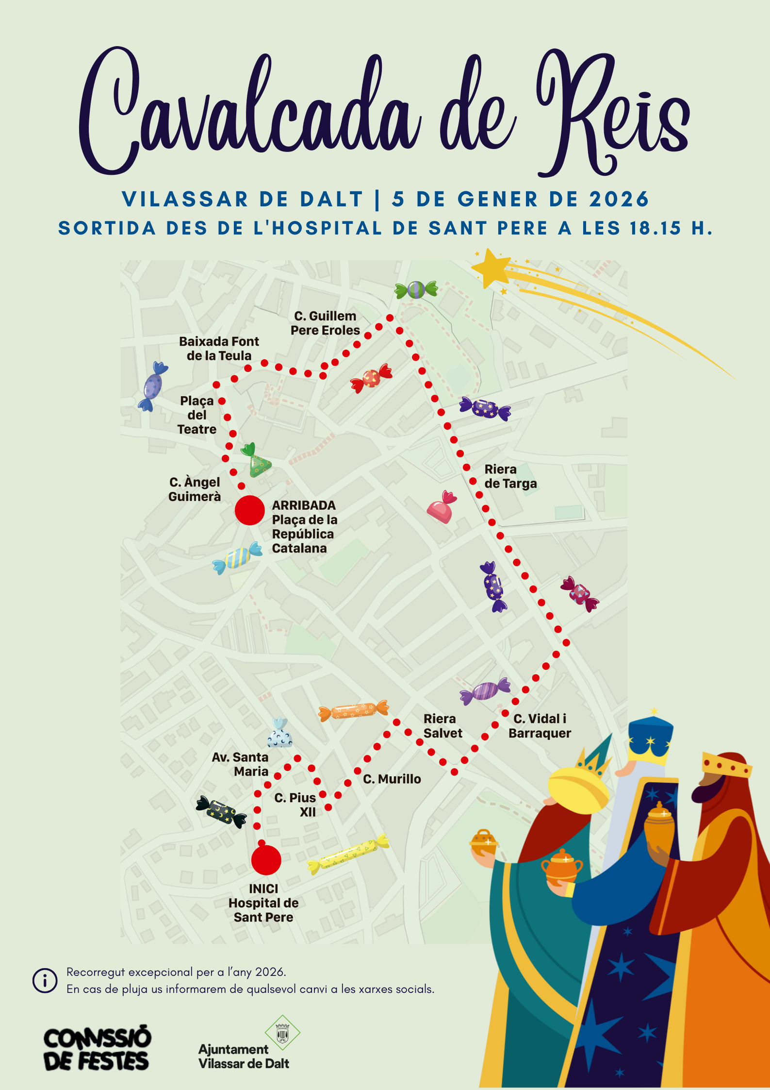 Els Reis d'Orient ja es preparen per visitar Vilassar amb un nou recorregut