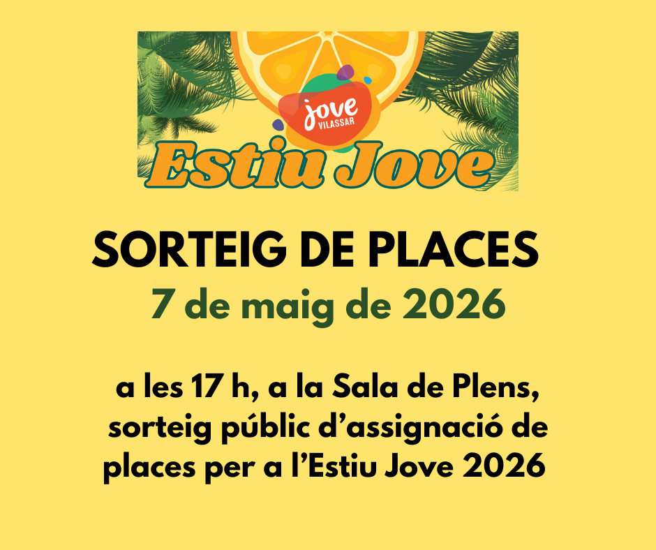 Sorteig p&uacute;blic d'assignaci&oacute; de places per a l'Estiu Jove