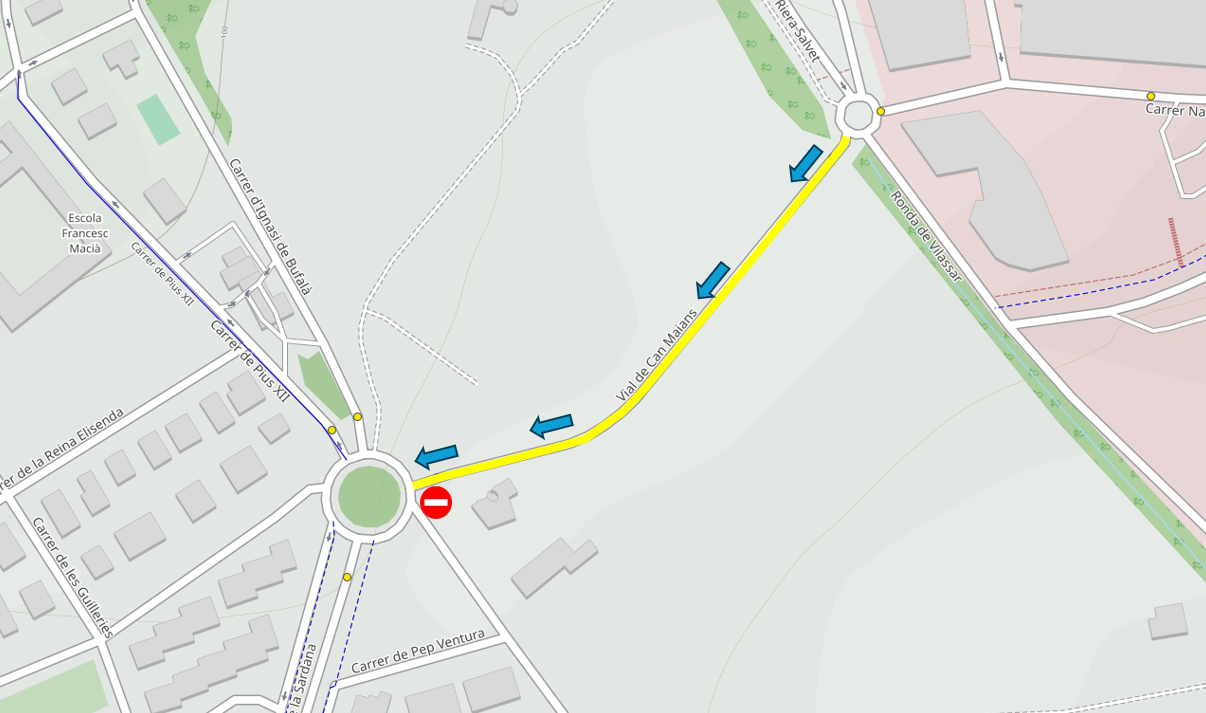 Plànol afectacions Vial de Can Maians